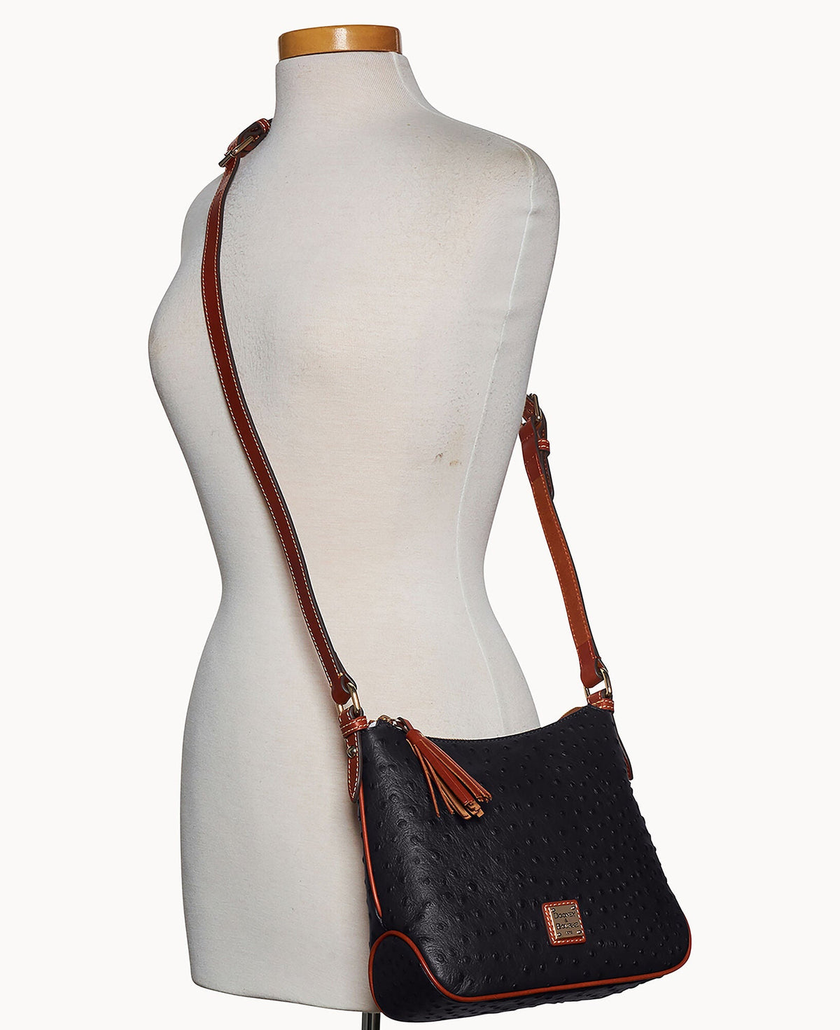 Ostrich Crossbody Hobo