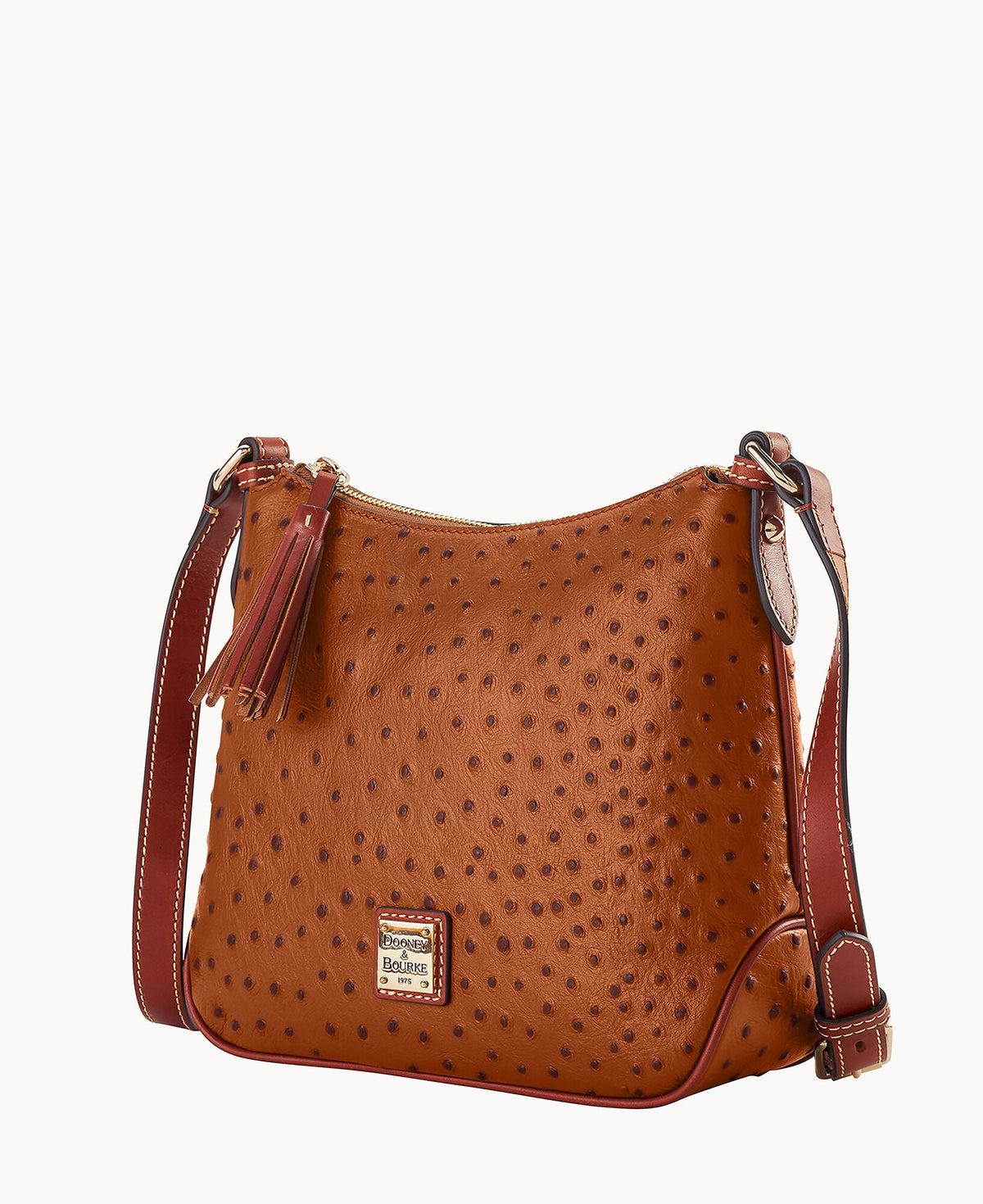 Ostrich Crossbody Hobo