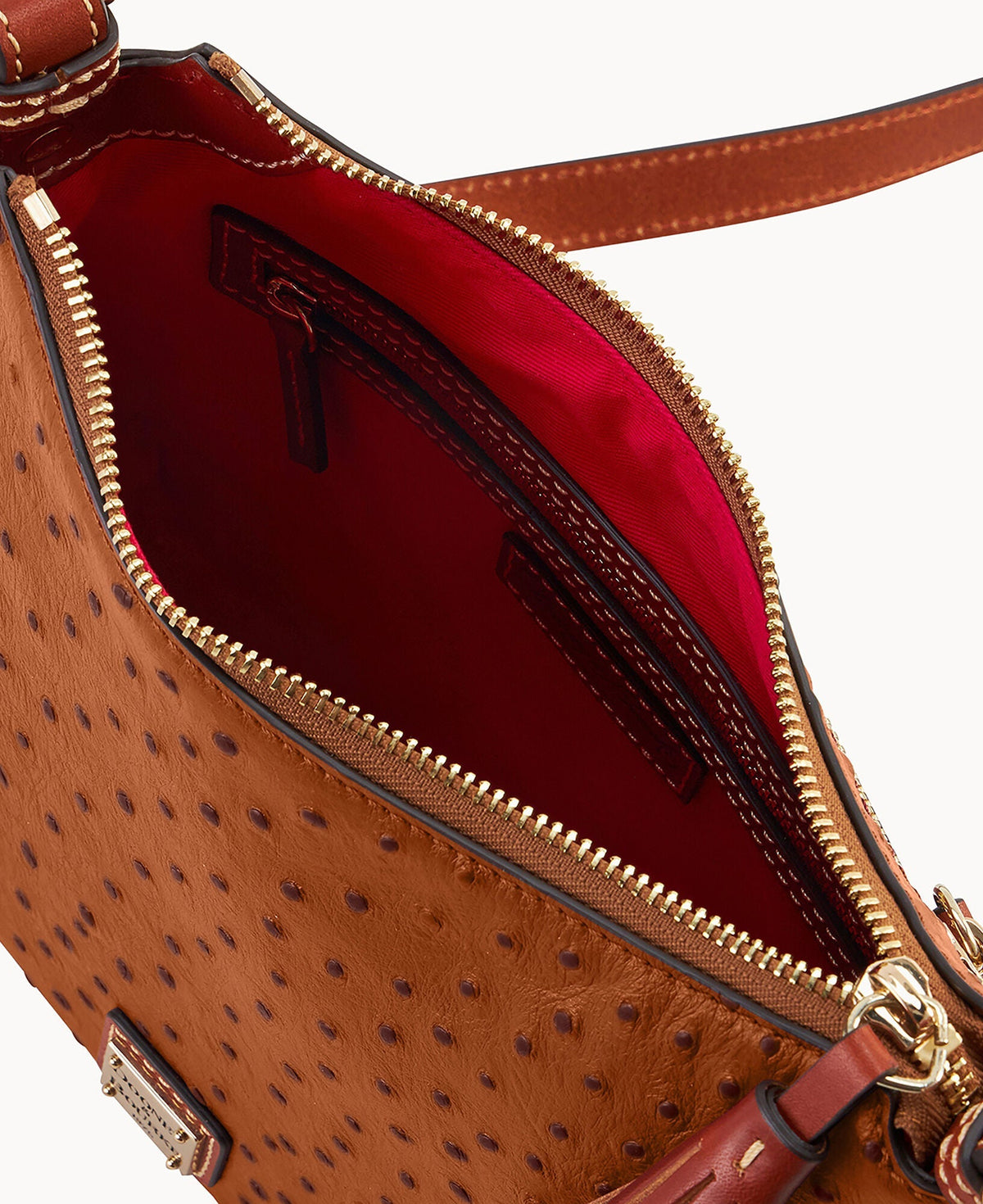 Ostrich Crossbody Hobo