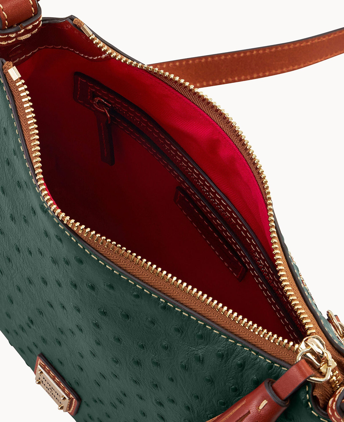 Ostrich Crossbody Hobo