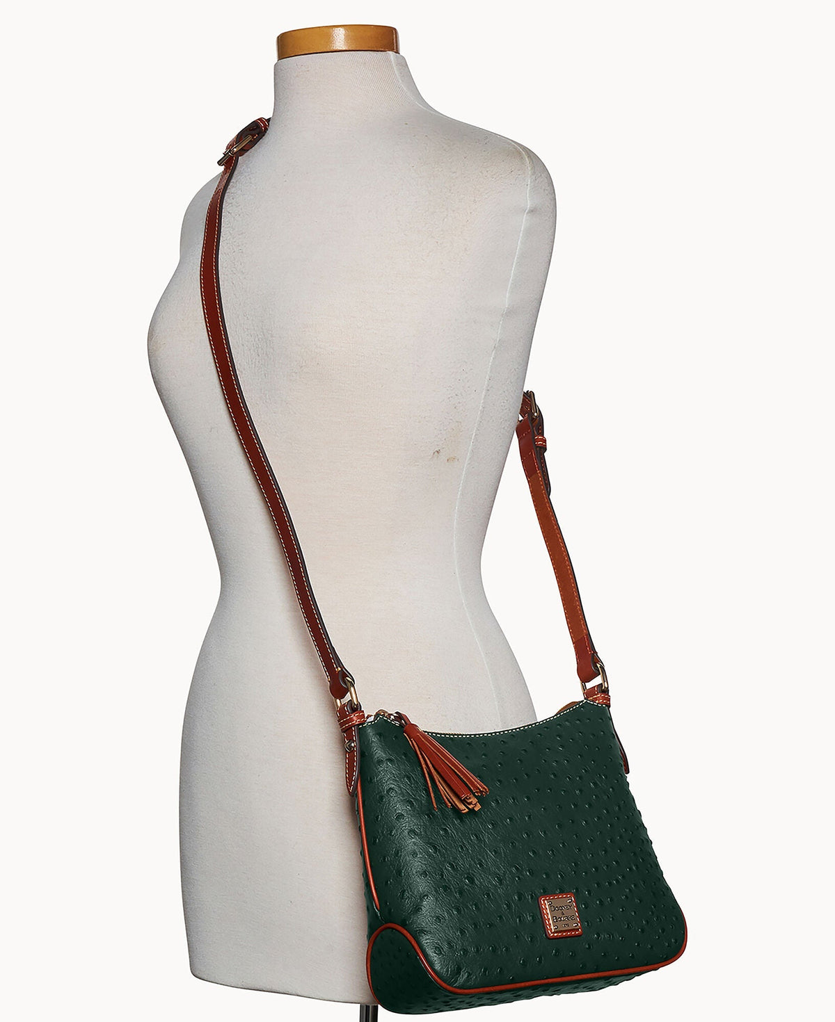 Ostrich Crossbody Hobo