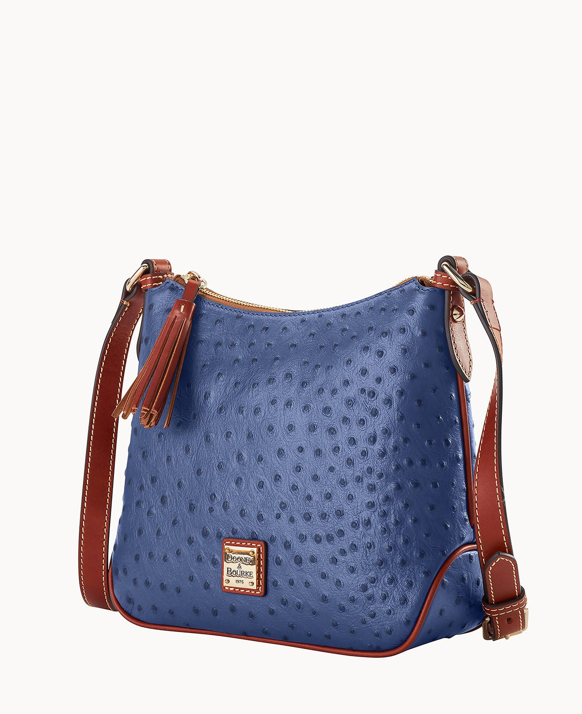 Ostrich Crossbody Hobo