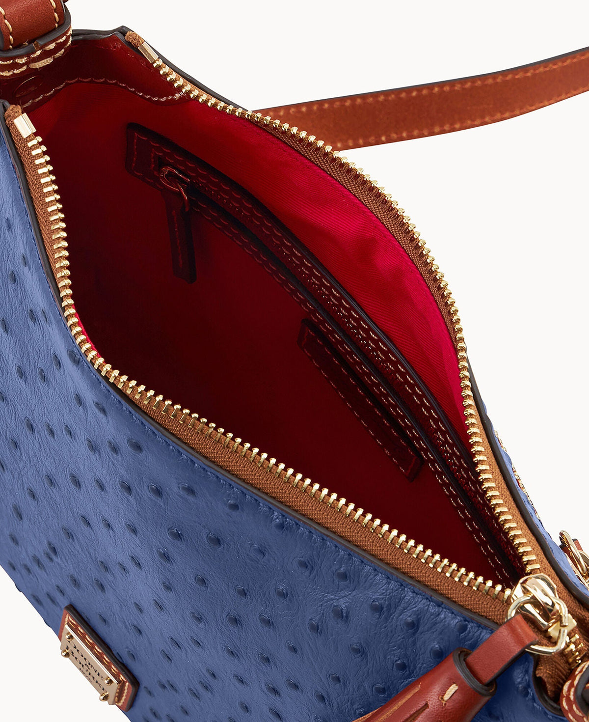 Ostrich Crossbody Hobo