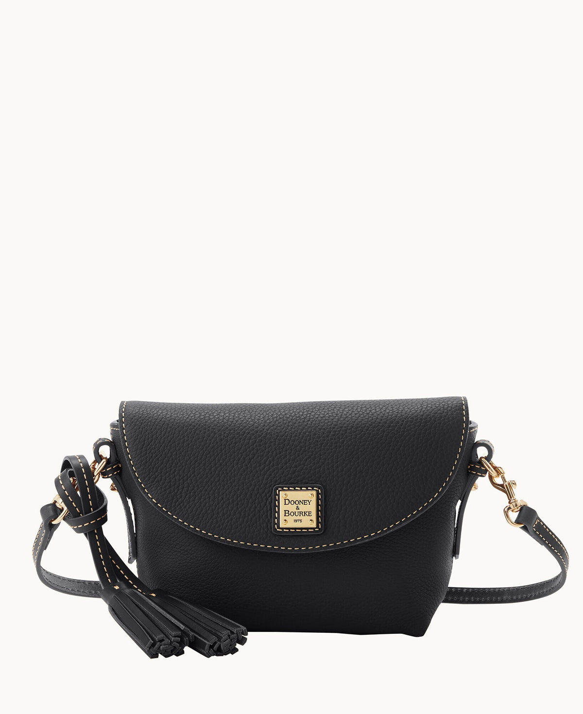 Pebble Grain Crossbody Saddle Bag
