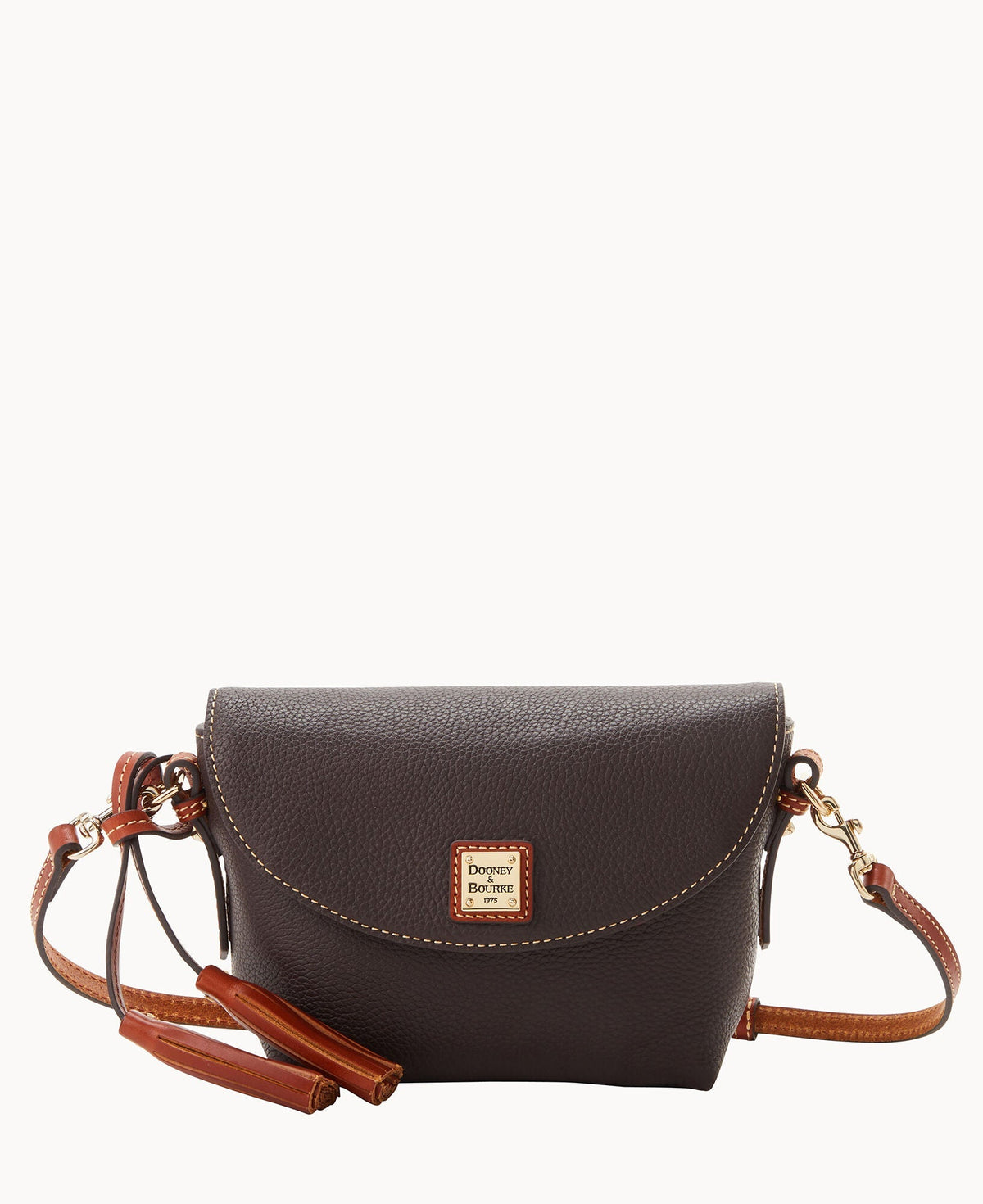 Pebble Grain Crossbody Saddle Bag