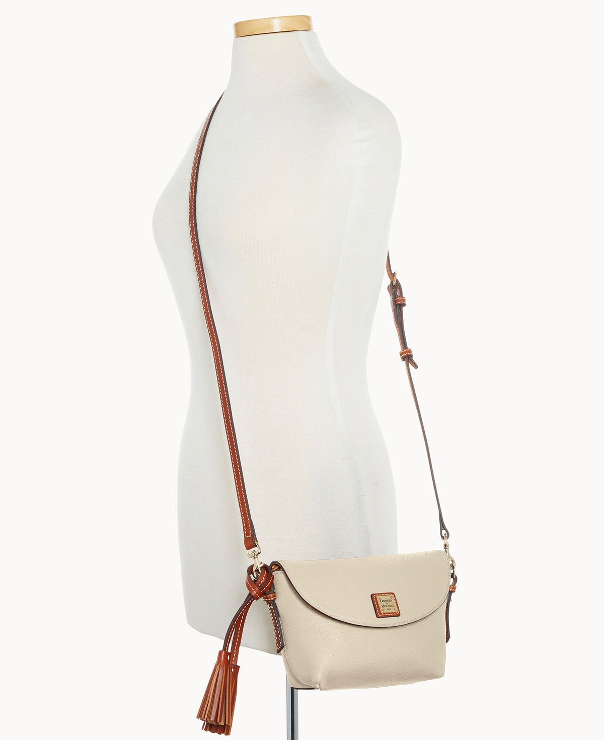 Pebble Grain Crossbody Saddle Bag