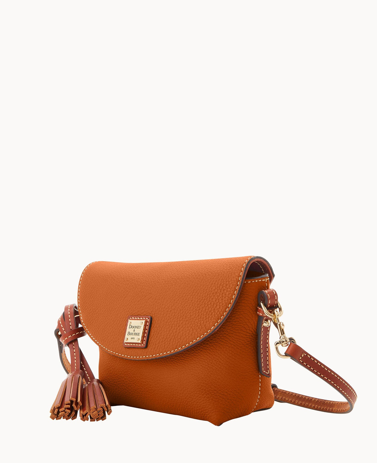 Pebble Grain Crossbody Saddle Bag