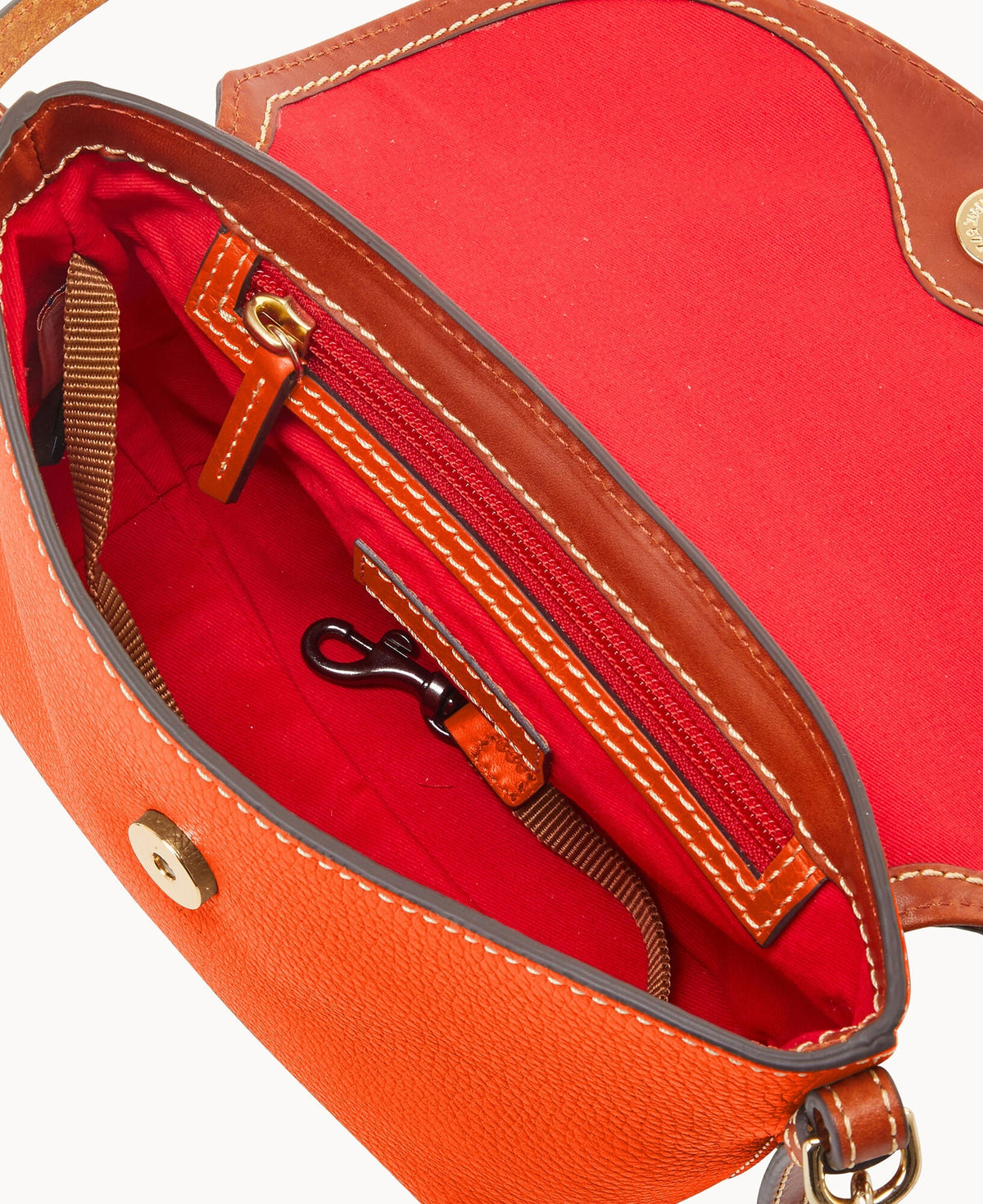 Pebble Grain Crossbody Saddle Bag