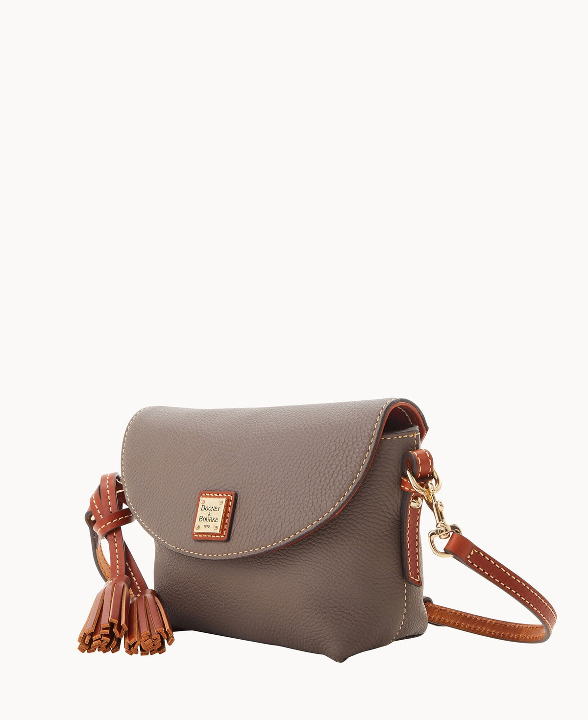 Pebble Grain Crossbody Saddle Bag