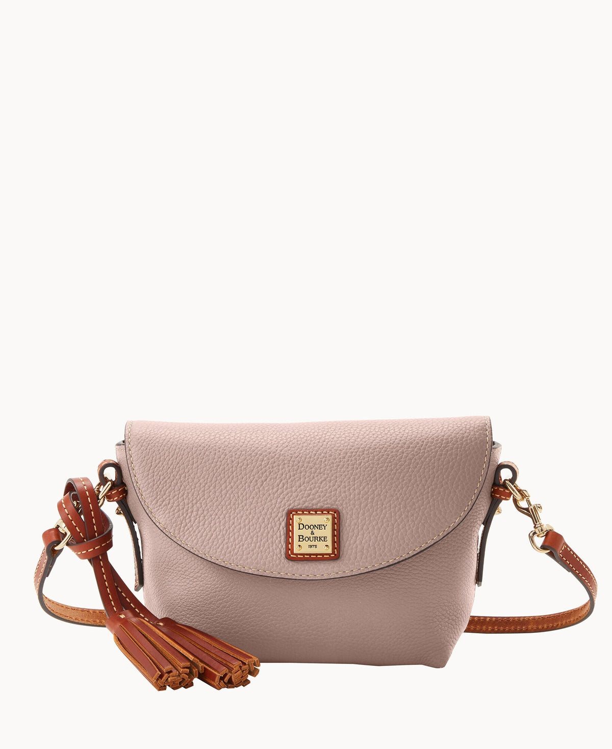 Pebble Grain Crossbody Saddle Bag