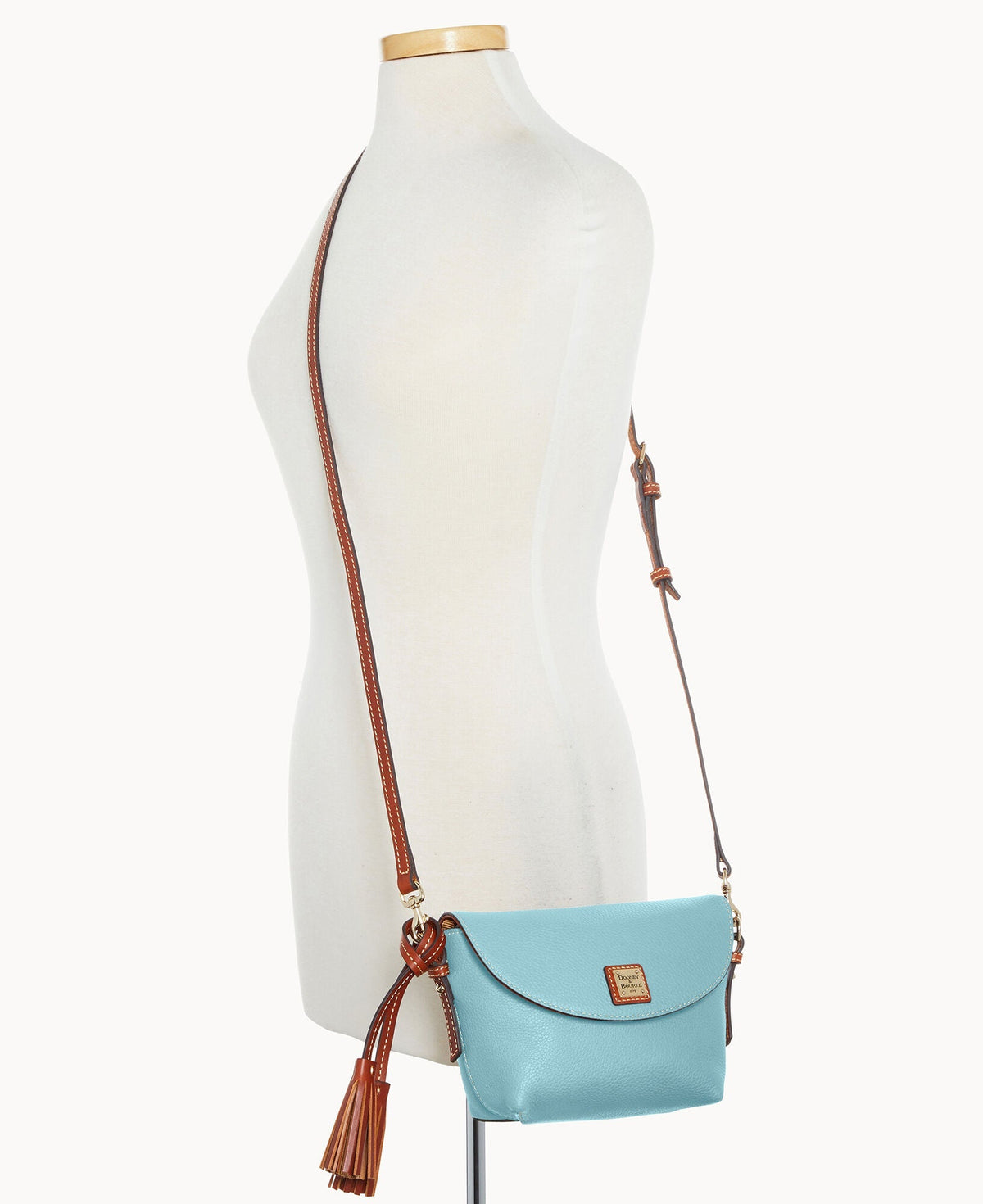 Pebble Grain Crossbody Saddle Bag