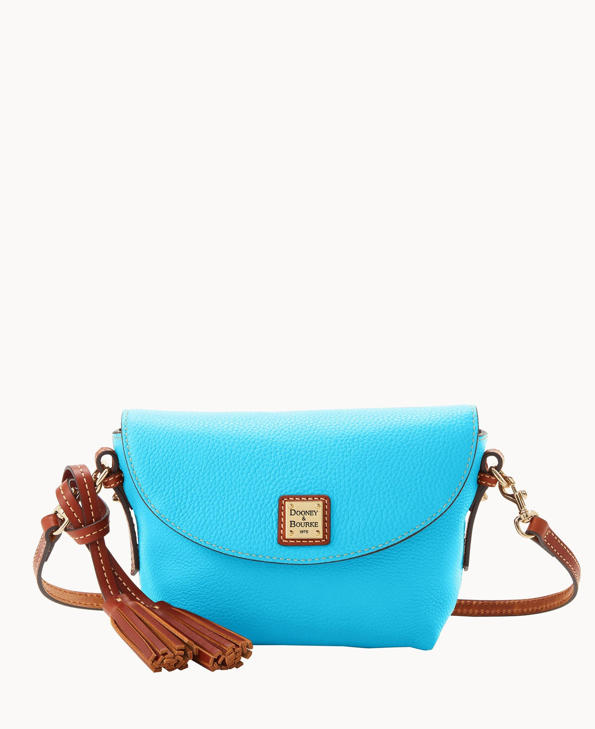 Pebble Grain Crossbody Saddle Bag