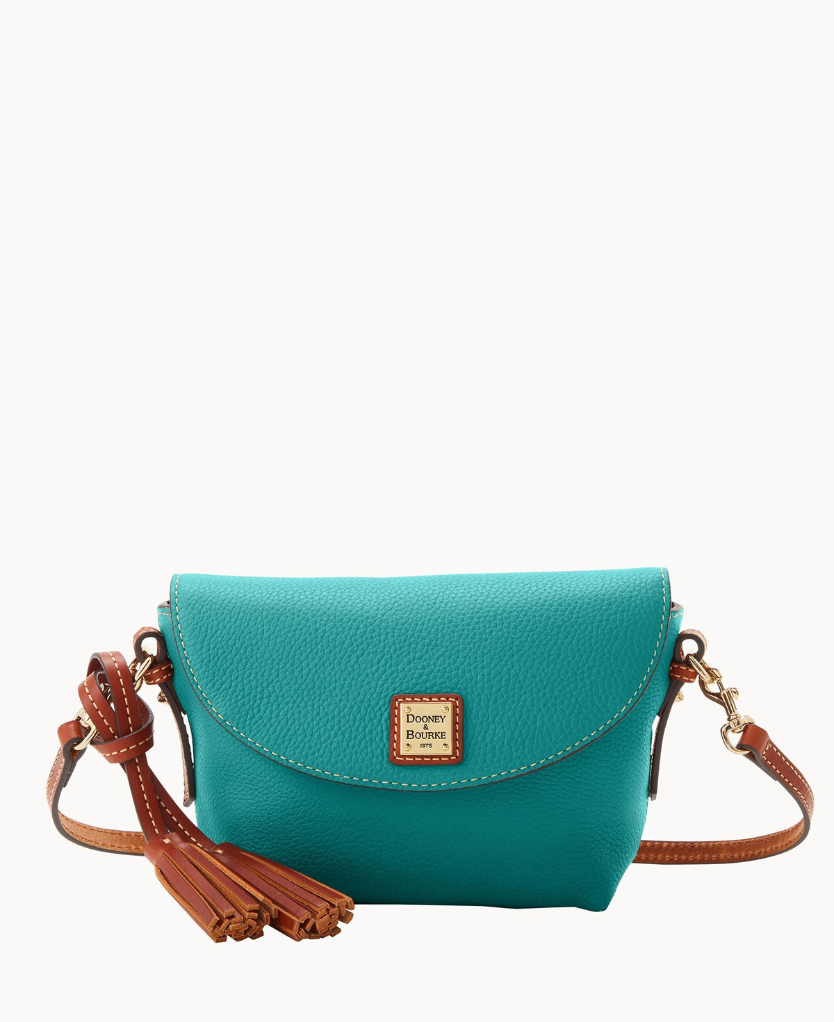 Pebble Grain Crossbody Saddle Bag