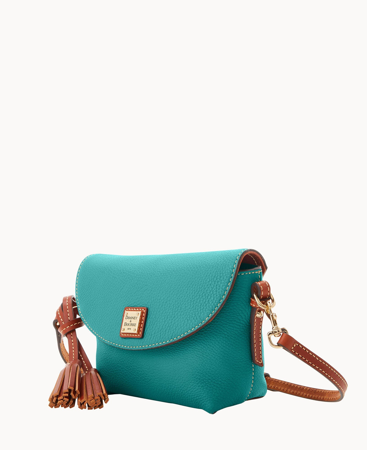 Pebble Grain Crossbody Saddle Bag