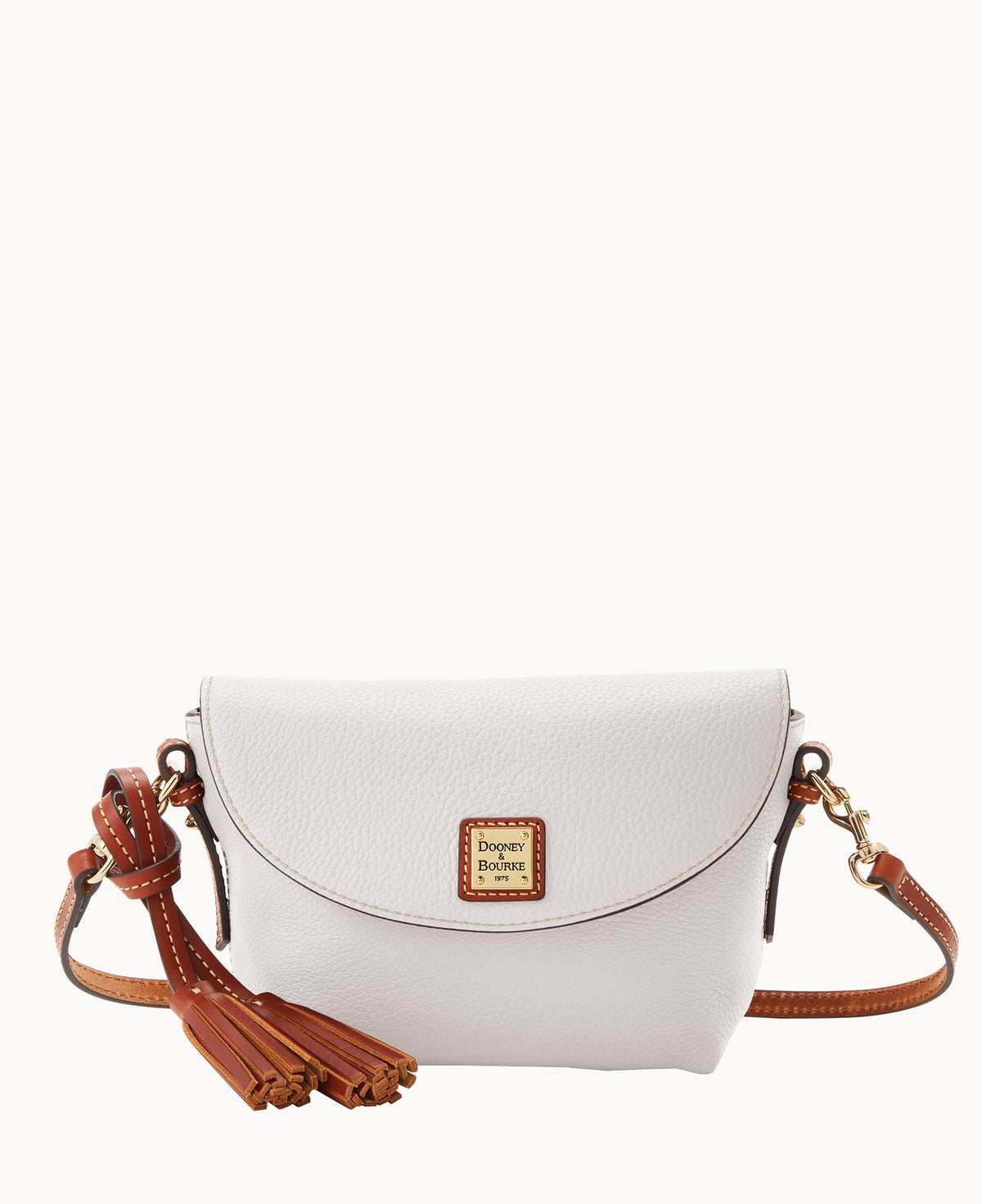 Pebble Grain Crossbody Saddle Bag