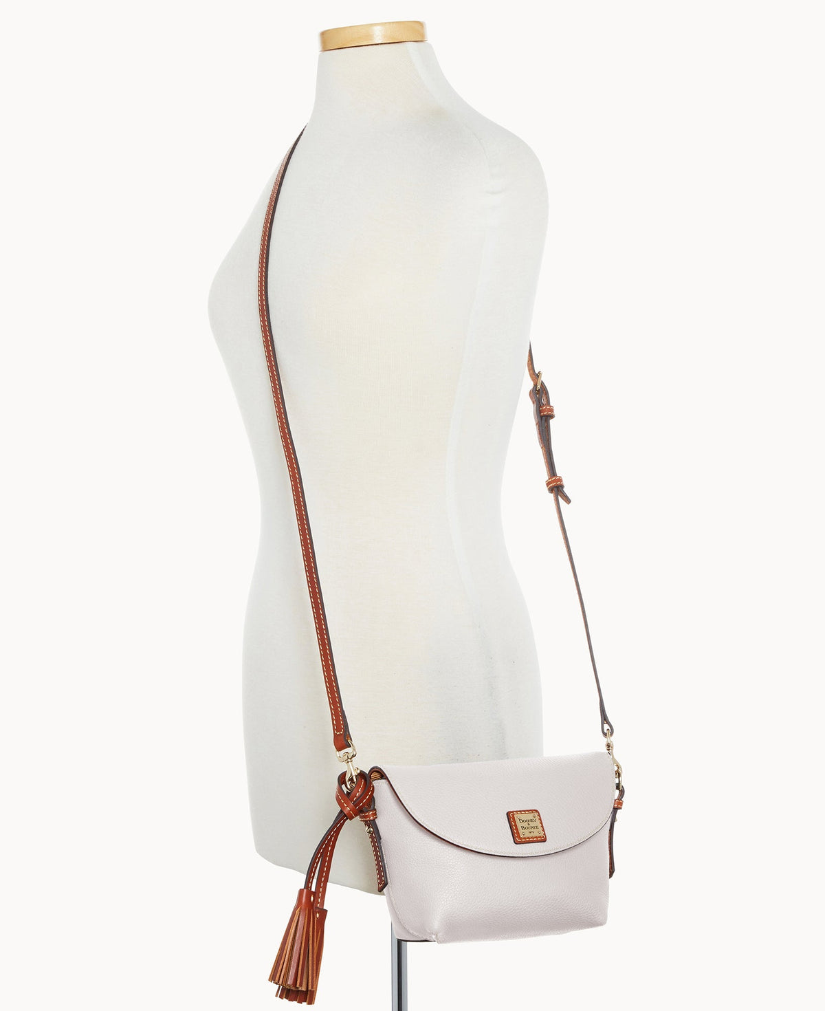 Pebble Grain Crossbody Saddle Bag