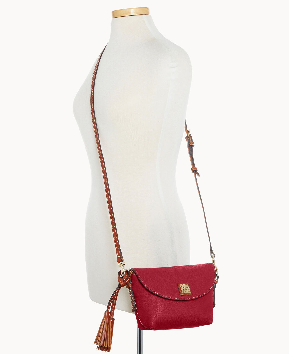 Pebble Grain Crossbody Saddle Bag