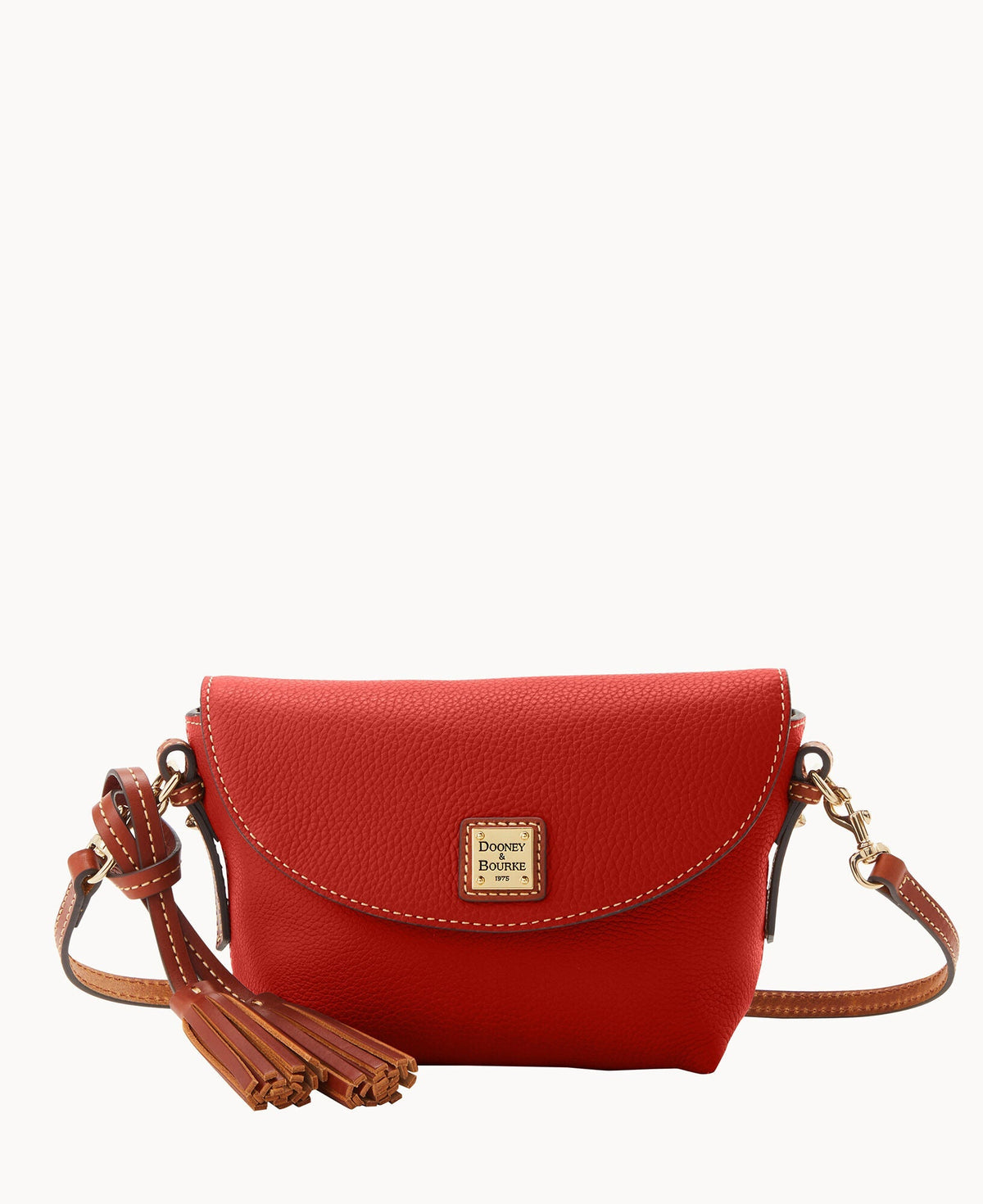 Pebble Grain Crossbody Saddle Bag