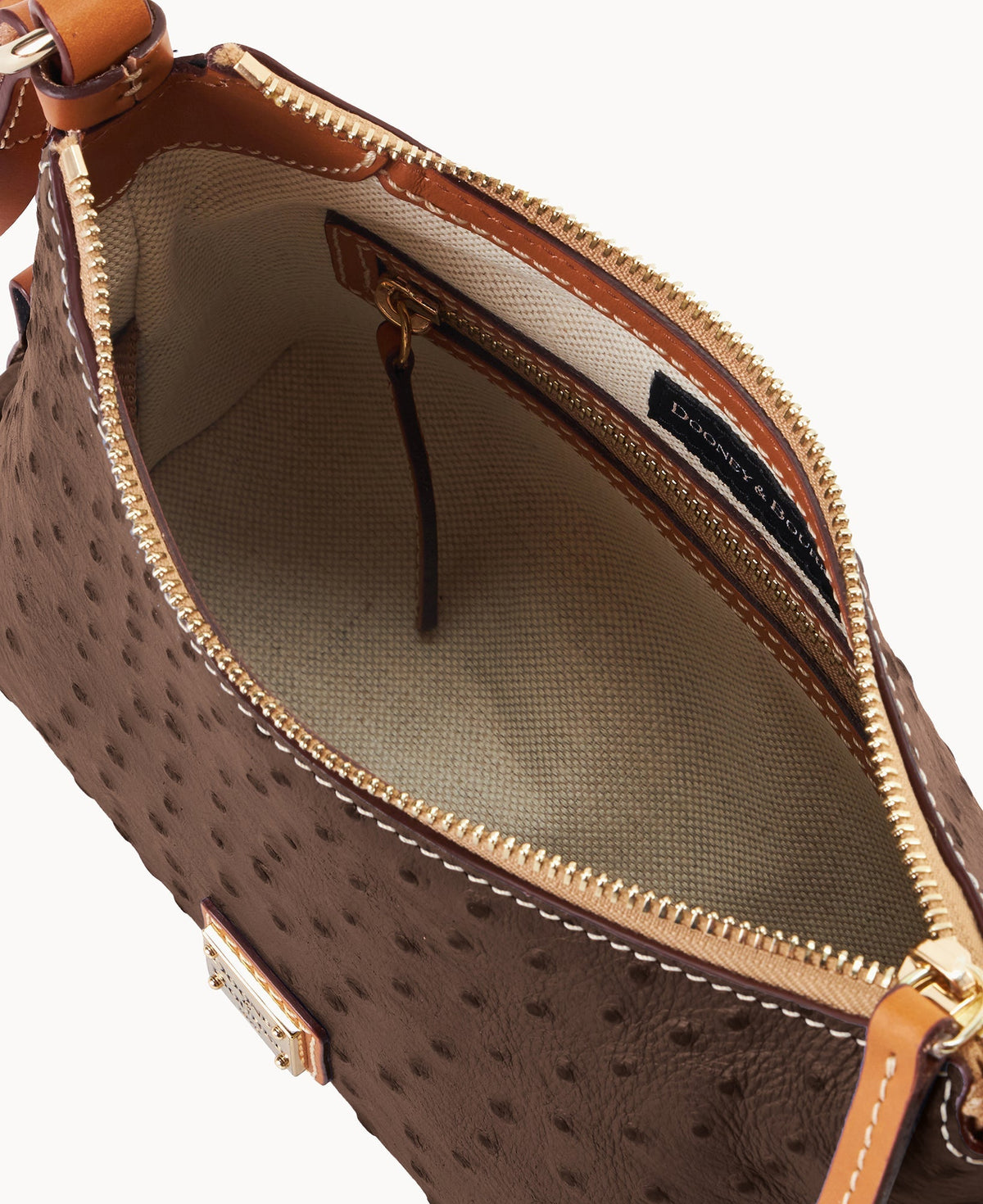 Ostrich Hobo Crossbody 22