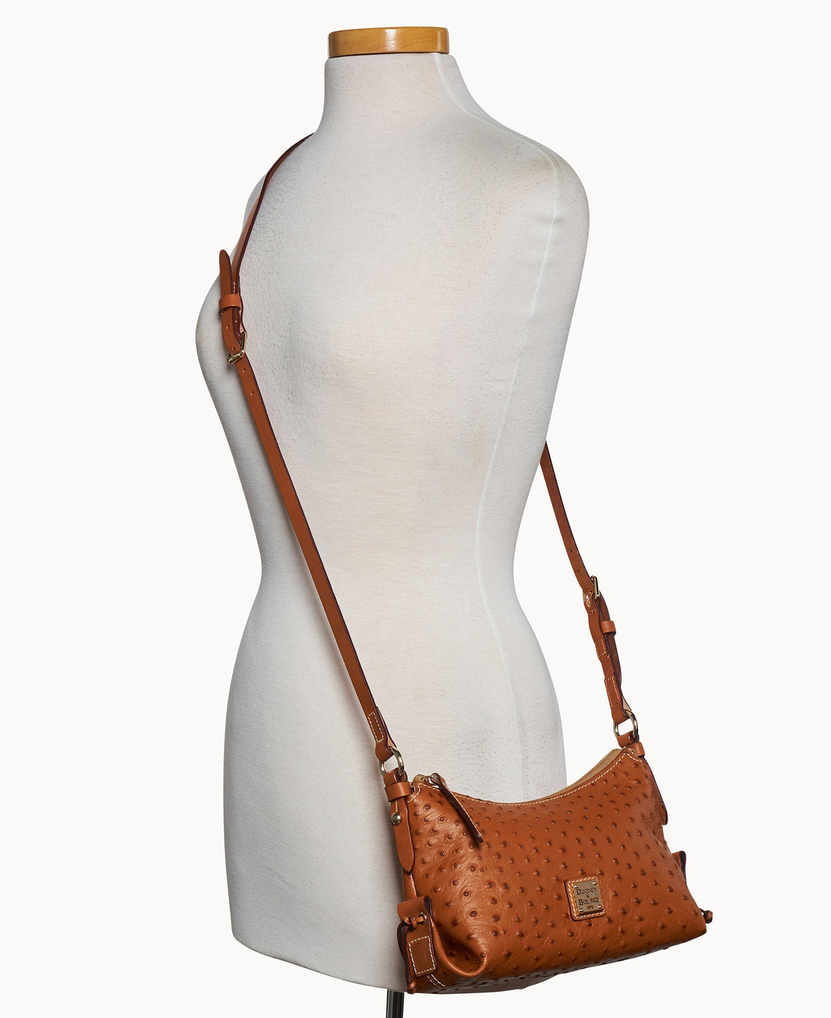 Ostrich Hobo Crossbody 22
