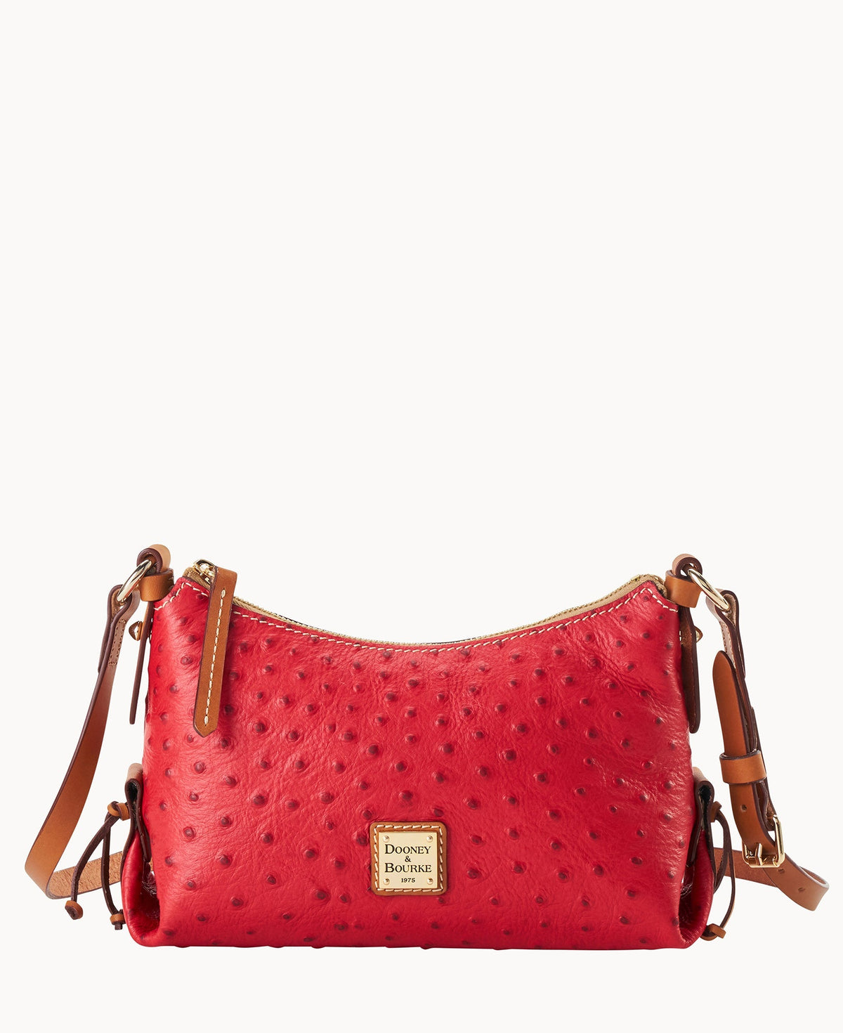 Ostrich Hobo Crossbody 22