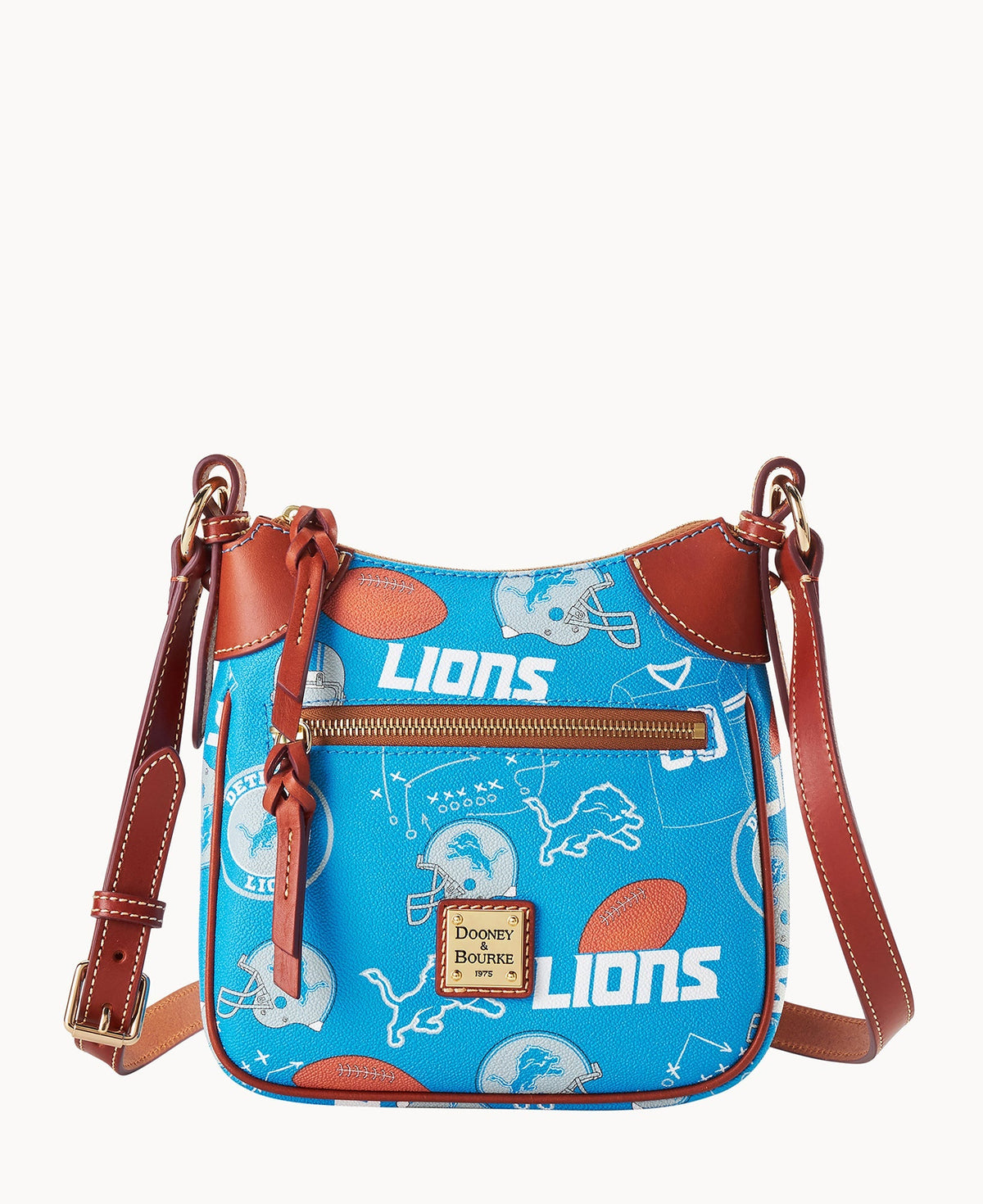 NFL Lions Front Zip Crossbody