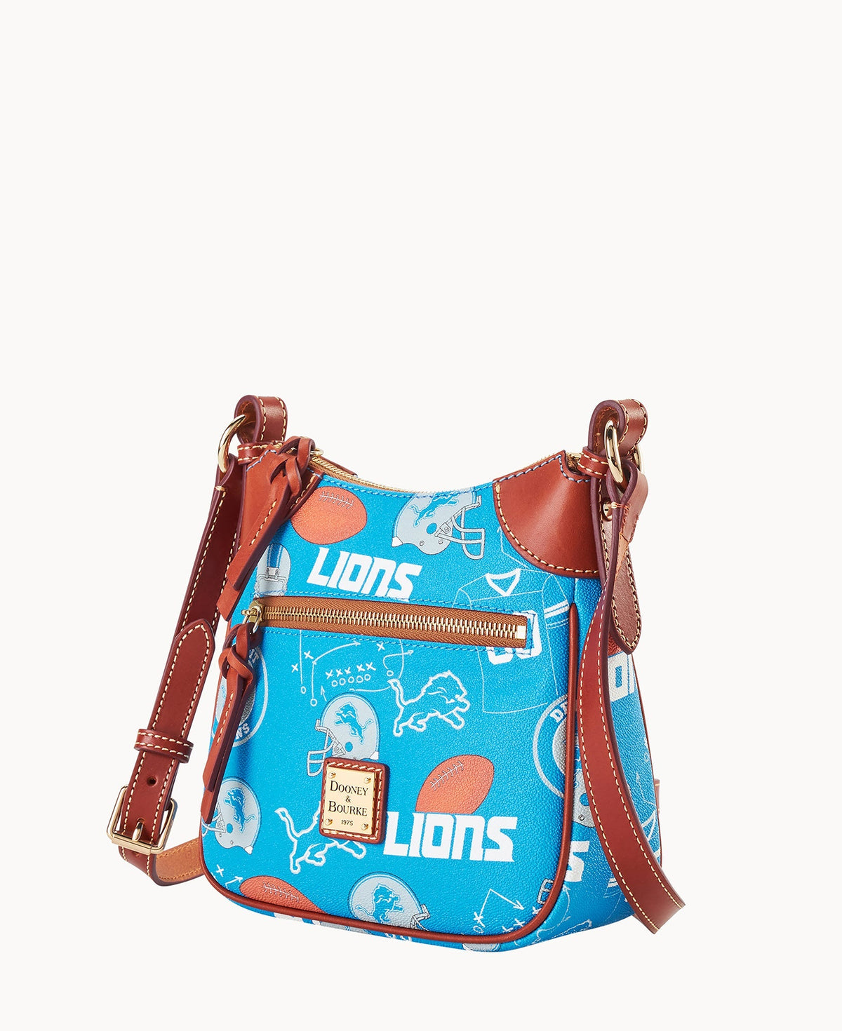 NFL Lions Front Zip Crossbody