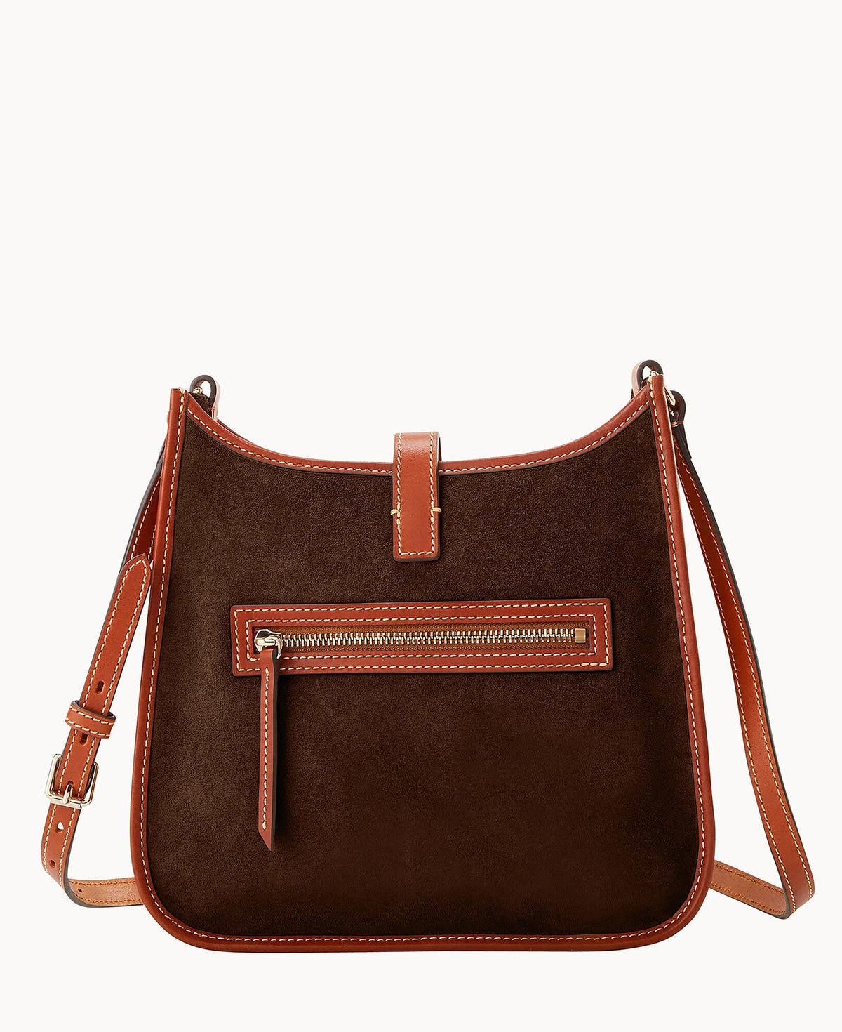 Suede Messenger Crossbody
