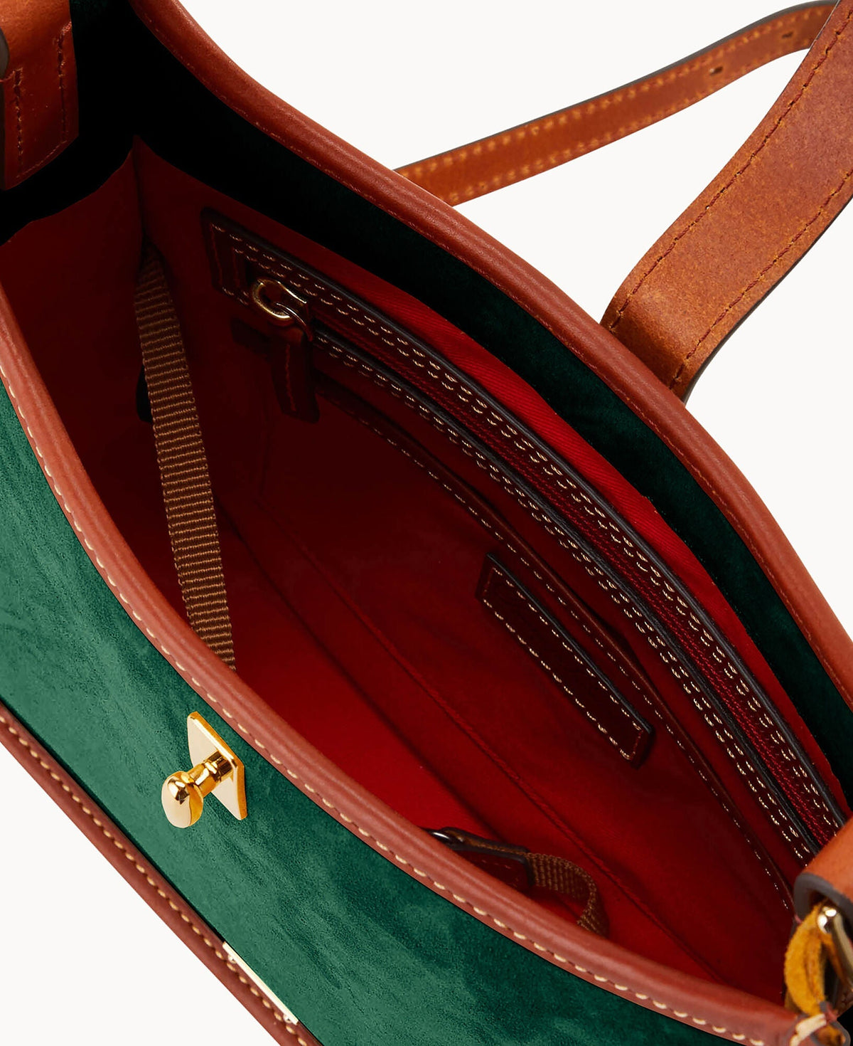 Suede Messenger Crossbody