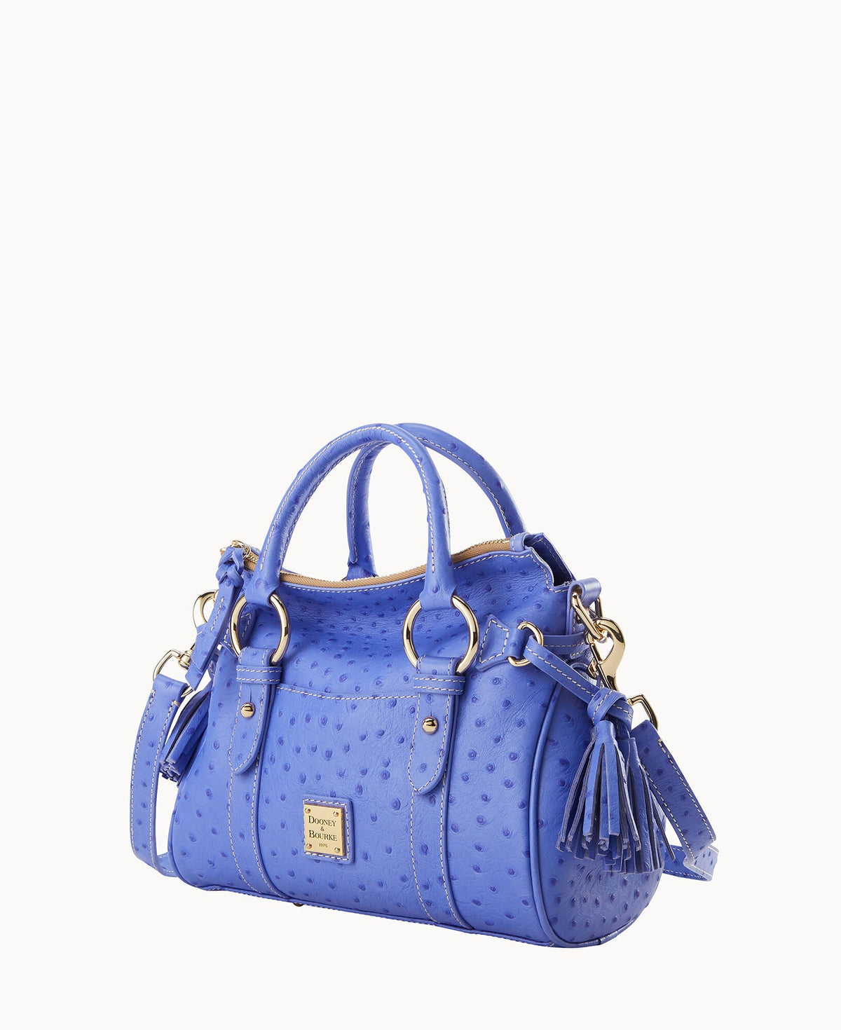 Ostrich Satchel With Pocket