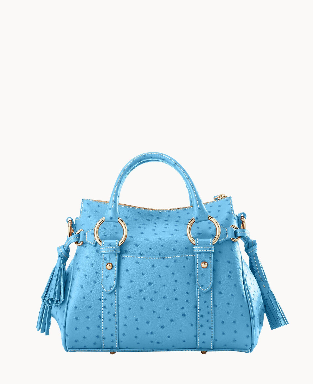 Ostrich Satchel With Pocket