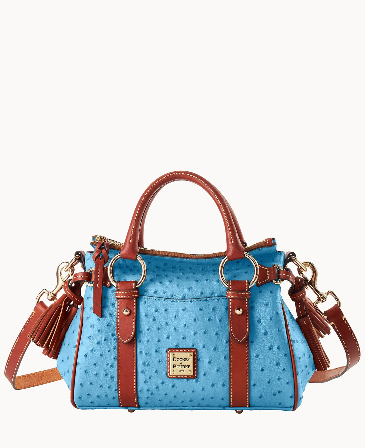 Ostrich Satchel With Pocket
