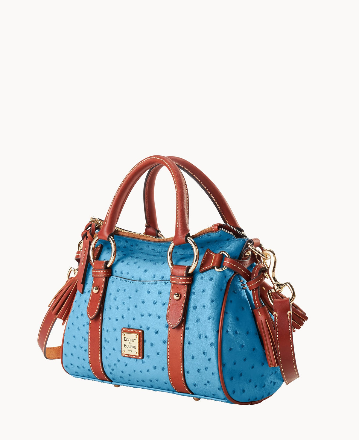 Ostrich Satchel With Pocket
