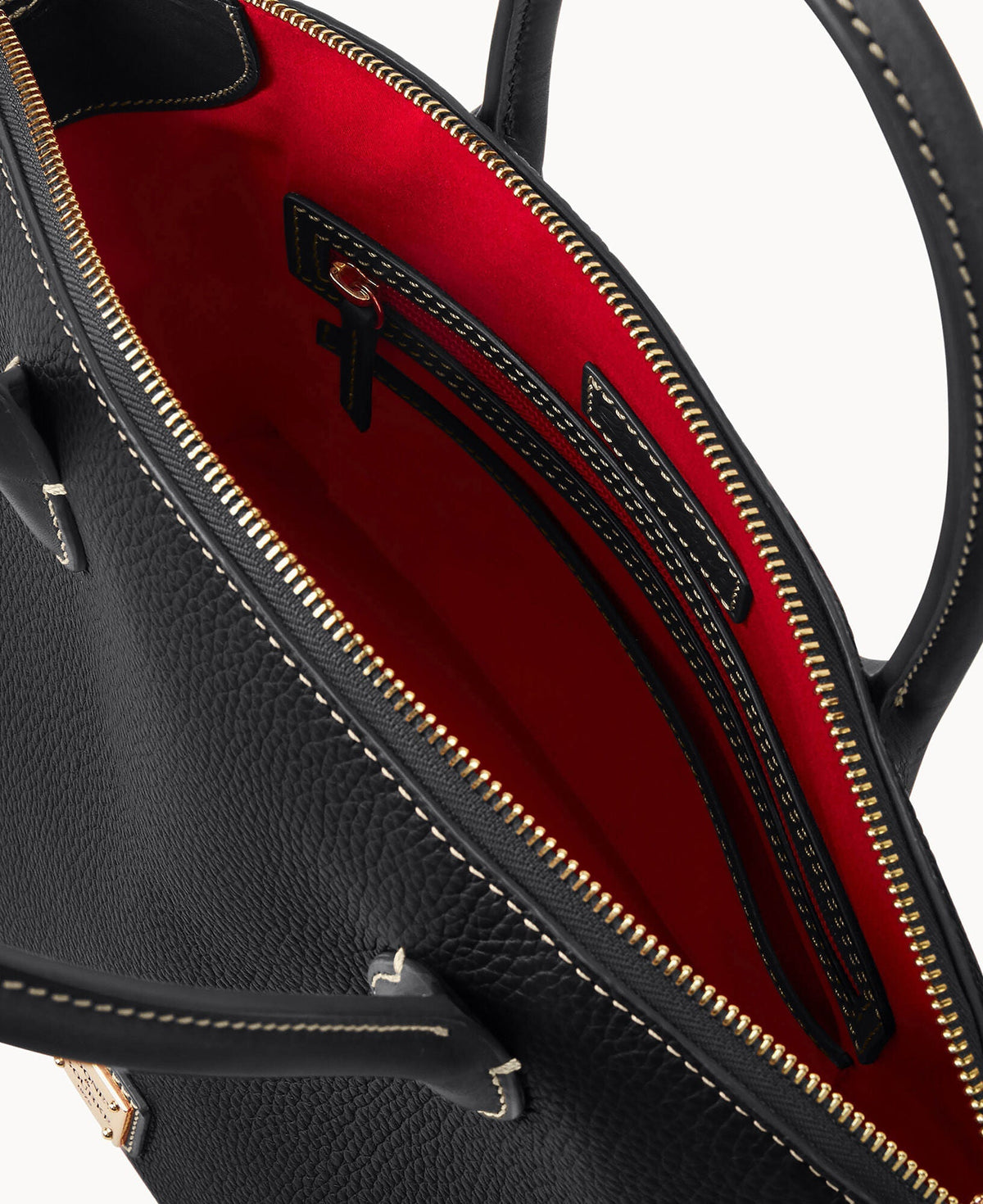 Pebble Grain Domed Satchel