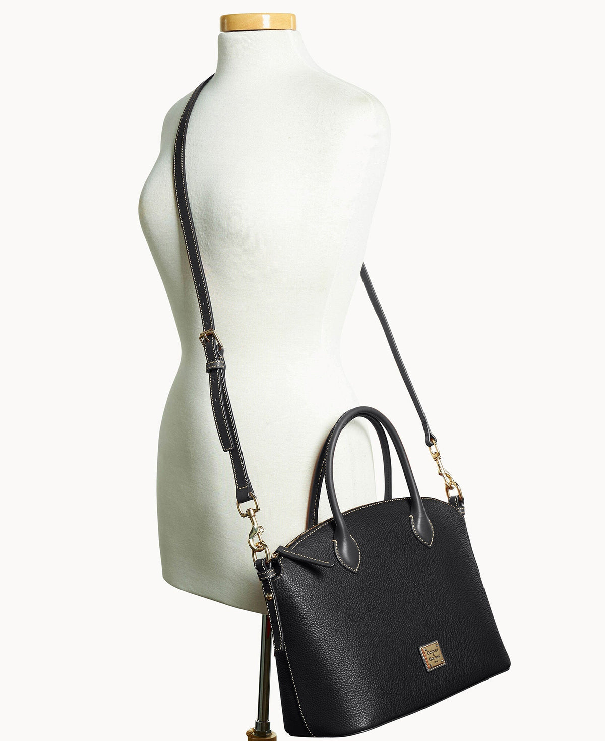 Pebble Grain Domed Satchel