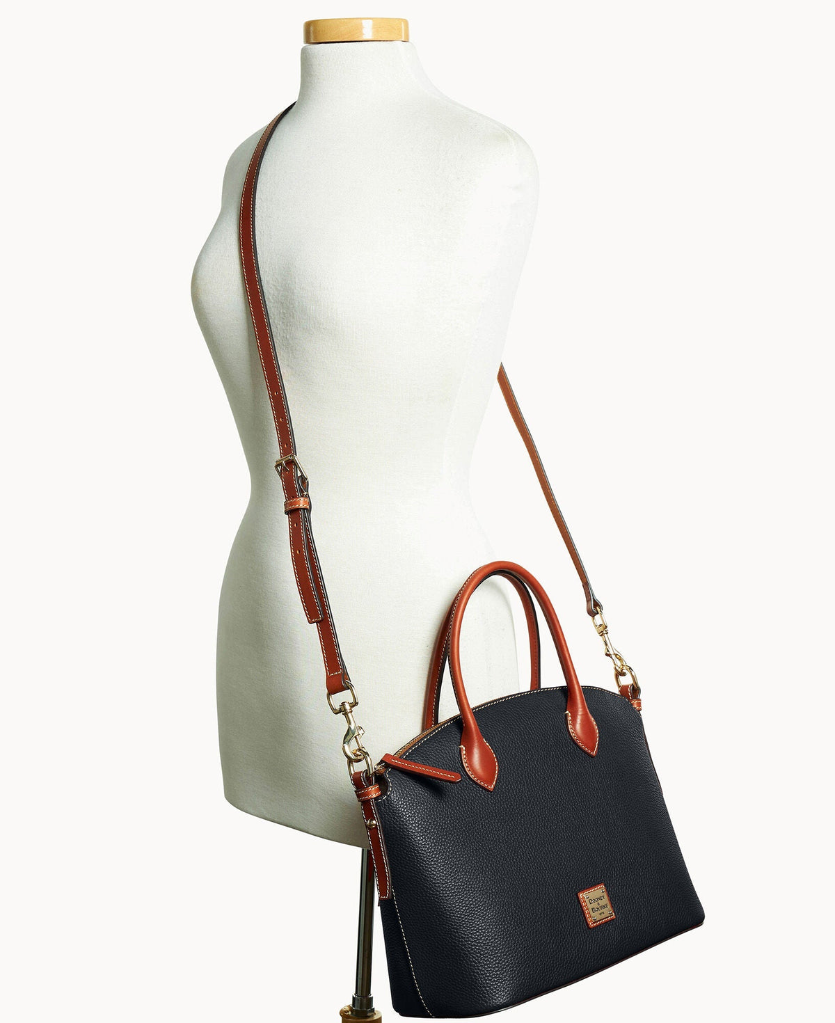 Pebble Grain Domed Satchel
