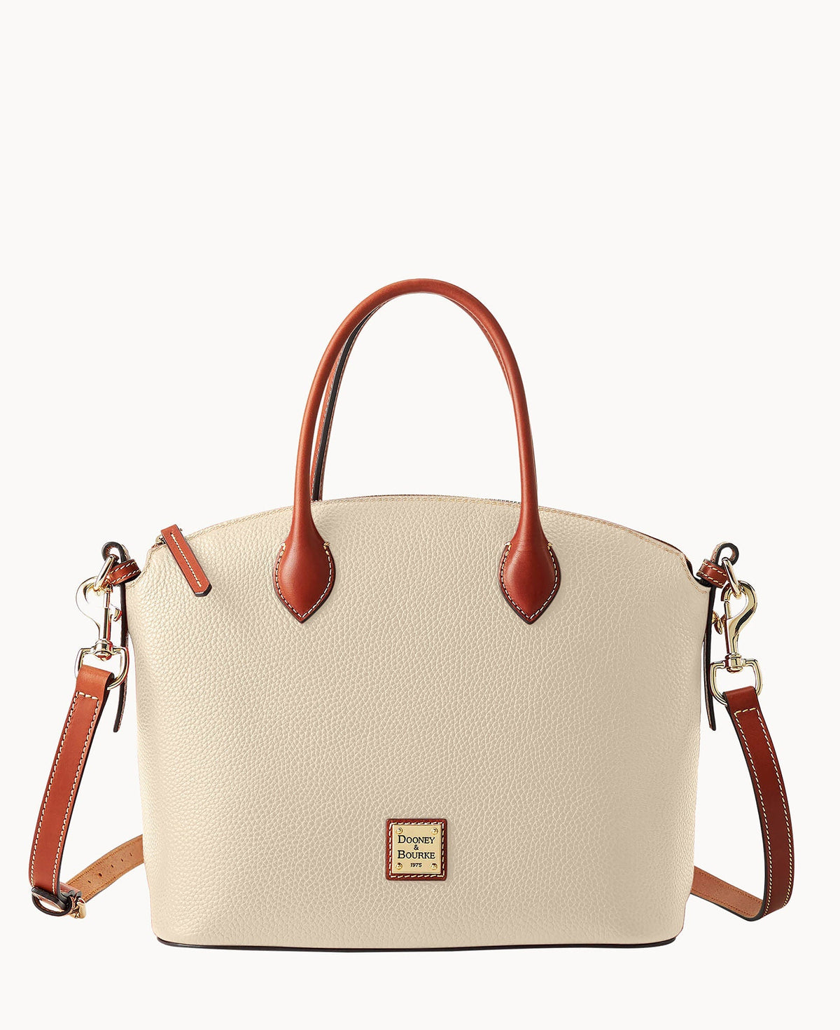 Pebble Grain Domed Satchel