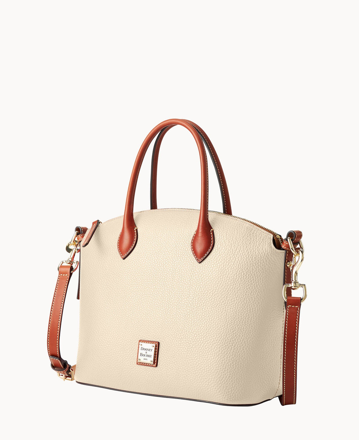 Pebble Grain Domed Satchel