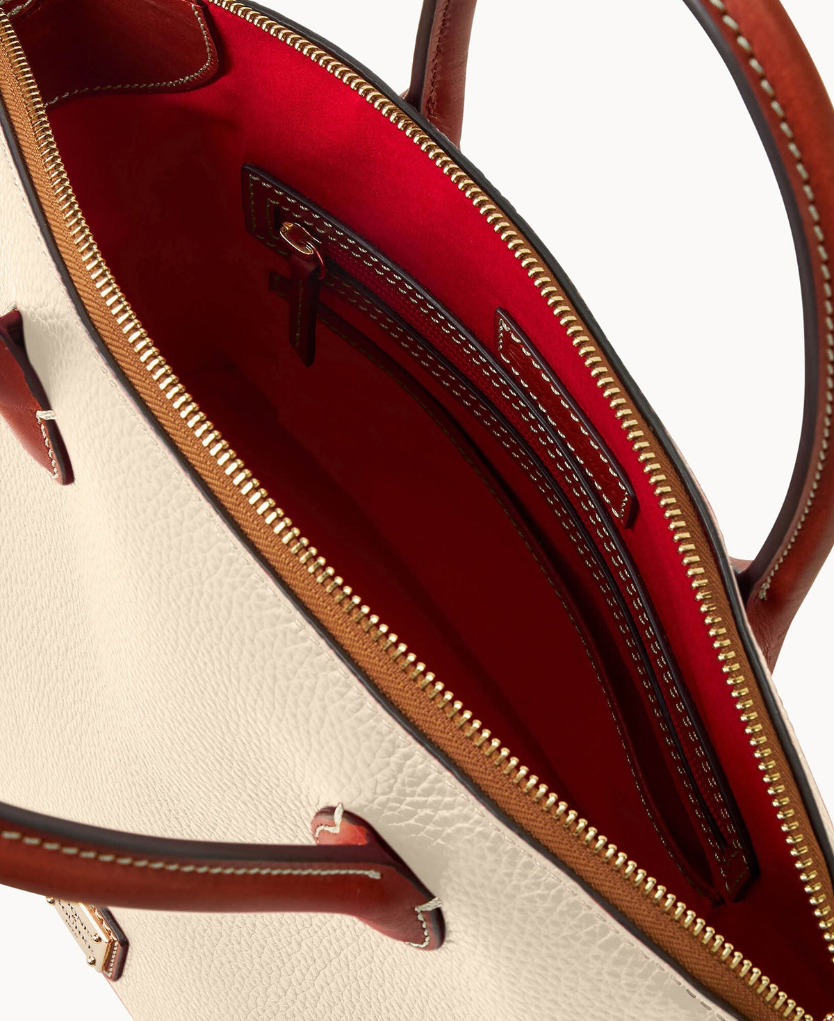 Pebble Grain Domed Satchel