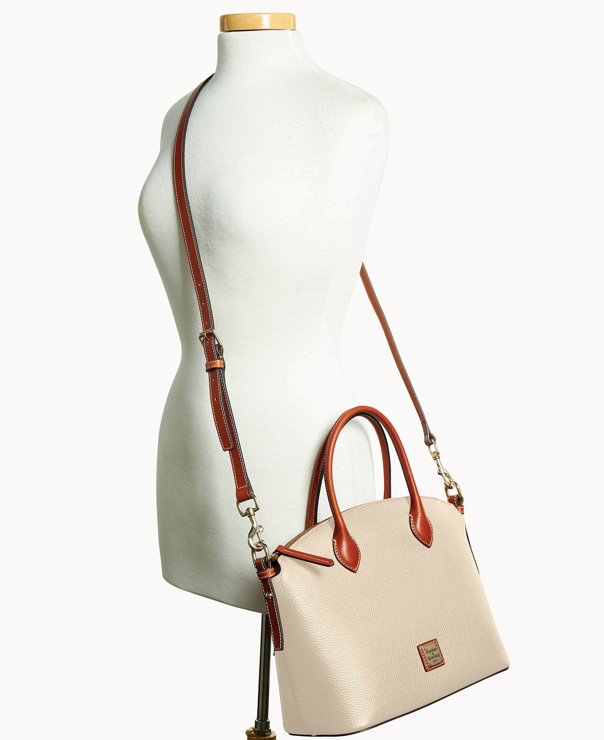 Pebble Grain Domed Satchel