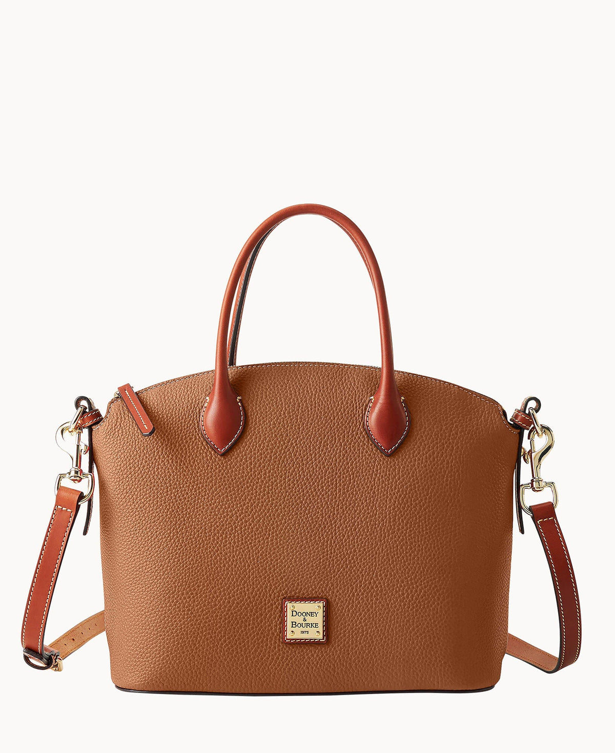 Pebble Grain Domed Satchel