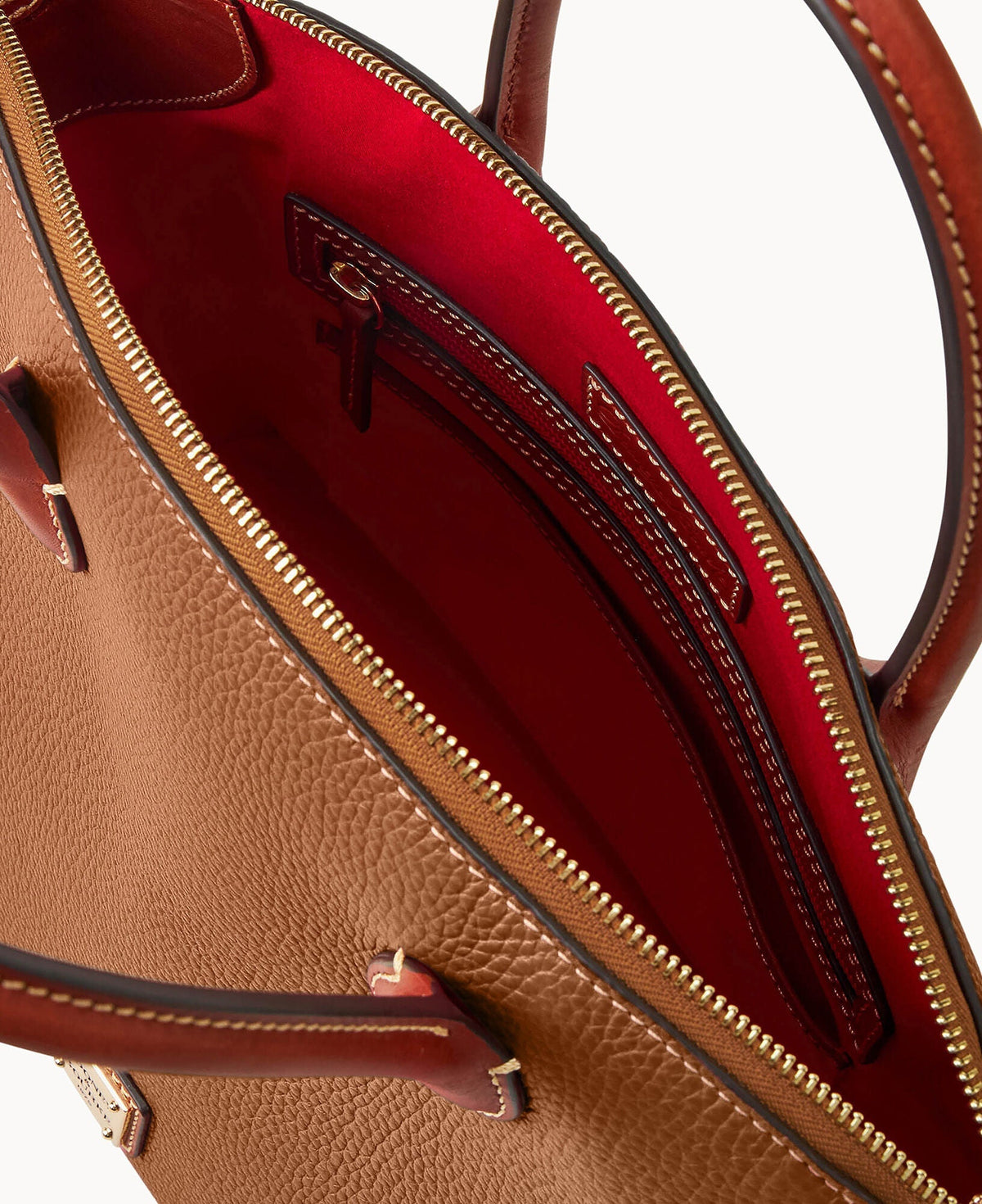 Pebble Grain Domed Satchel