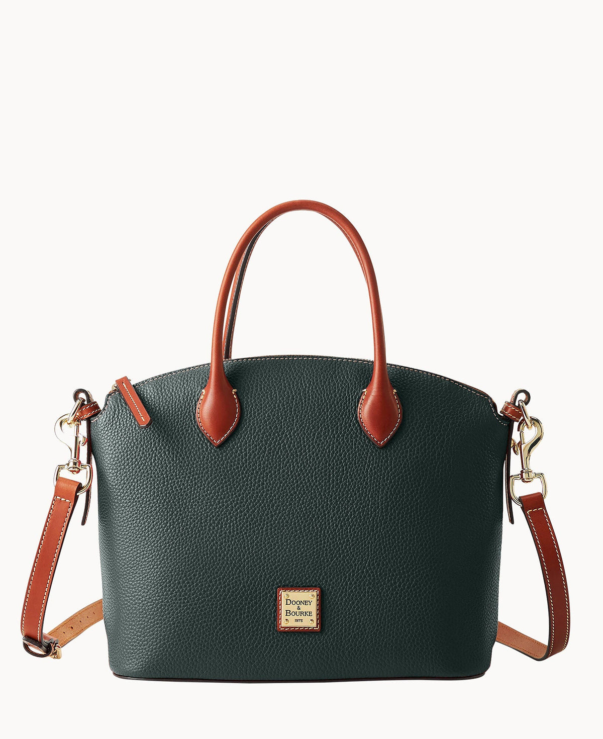 Pebble Grain Domed Satchel