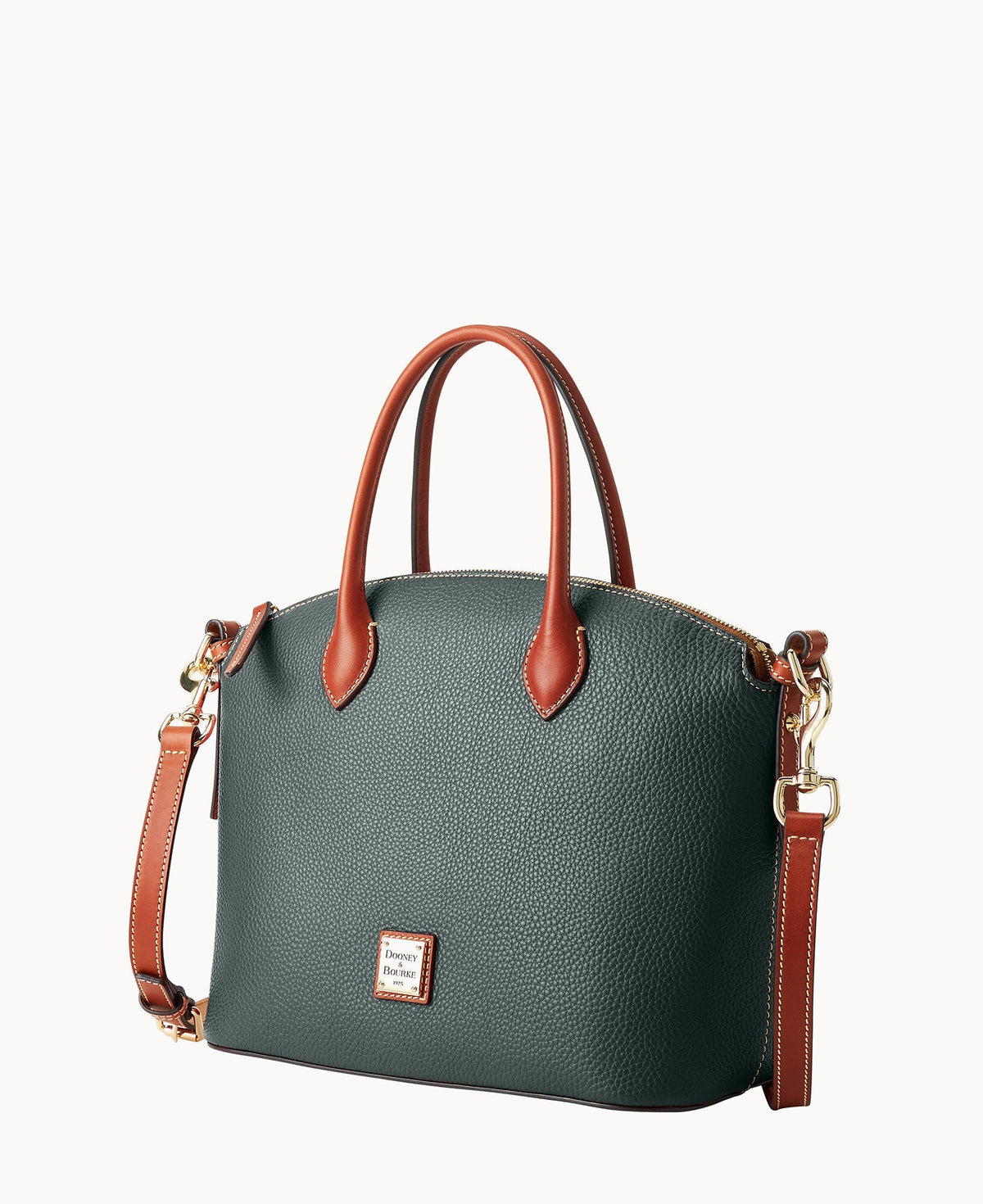 Pebble Grain Domed Satchel