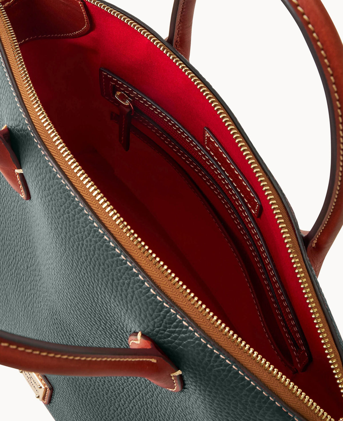 Pebble Grain Domed Satchel