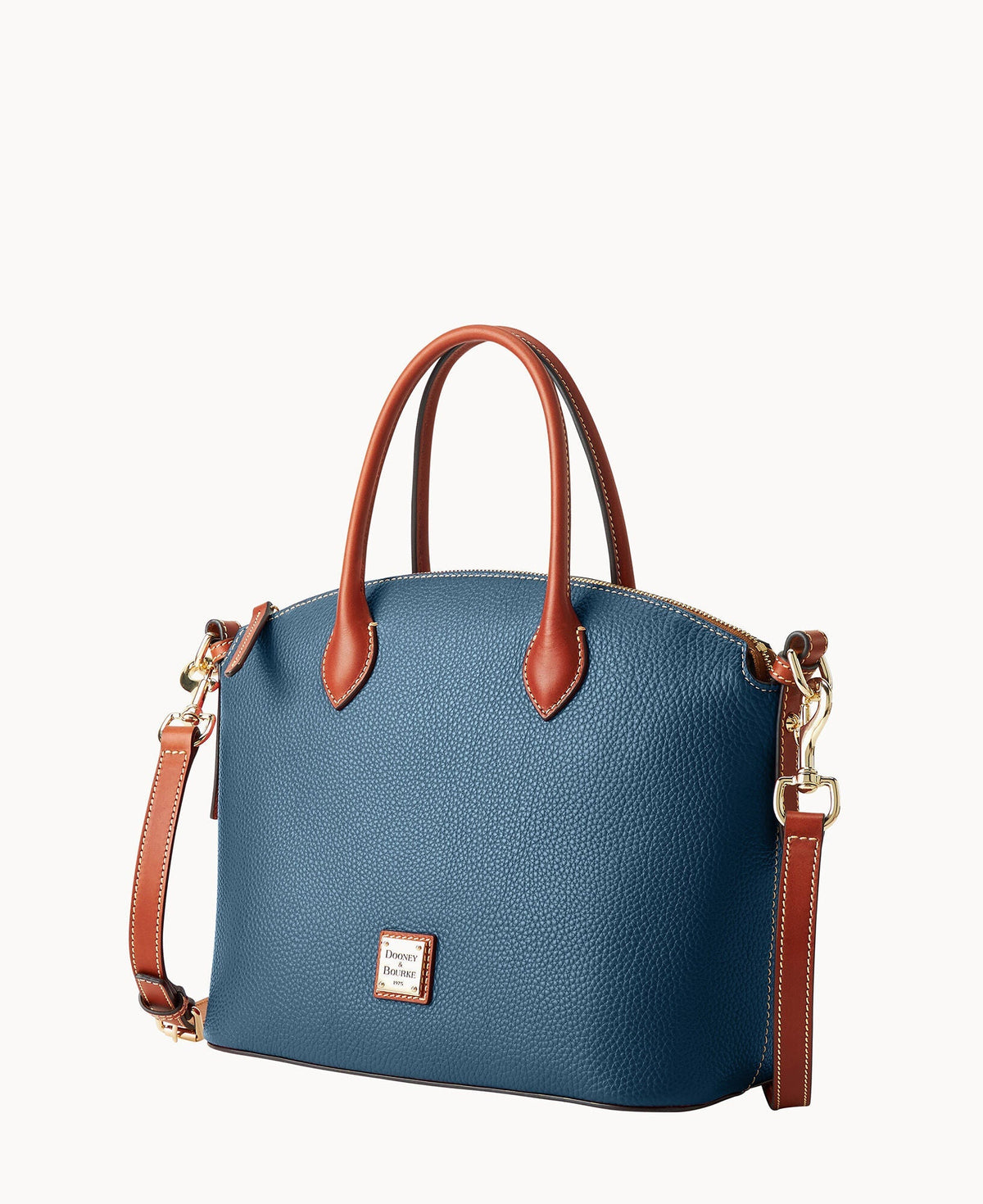 Pebble Grain Domed Satchel
