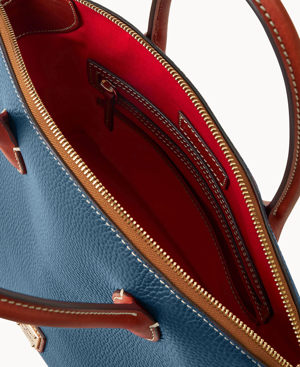 Pebble Grain Domed Satchel