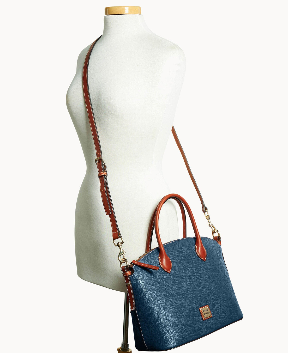 Pebble Grain Domed Satchel