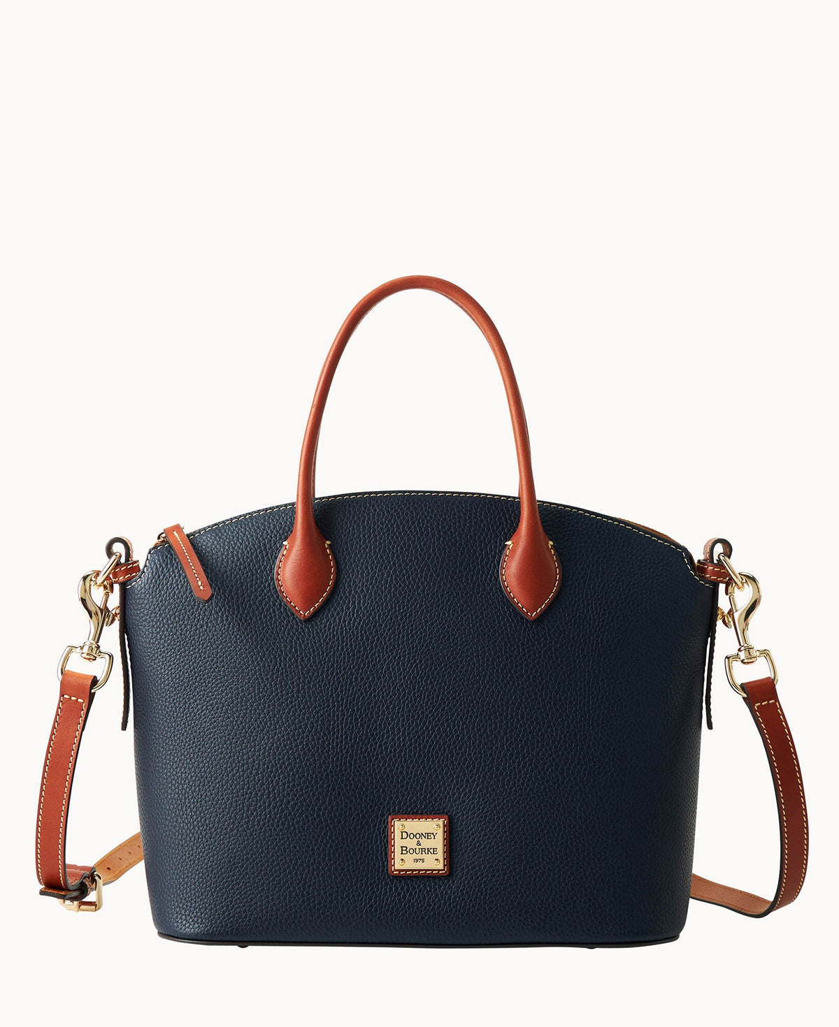 Pebble Grain Domed Satchel
