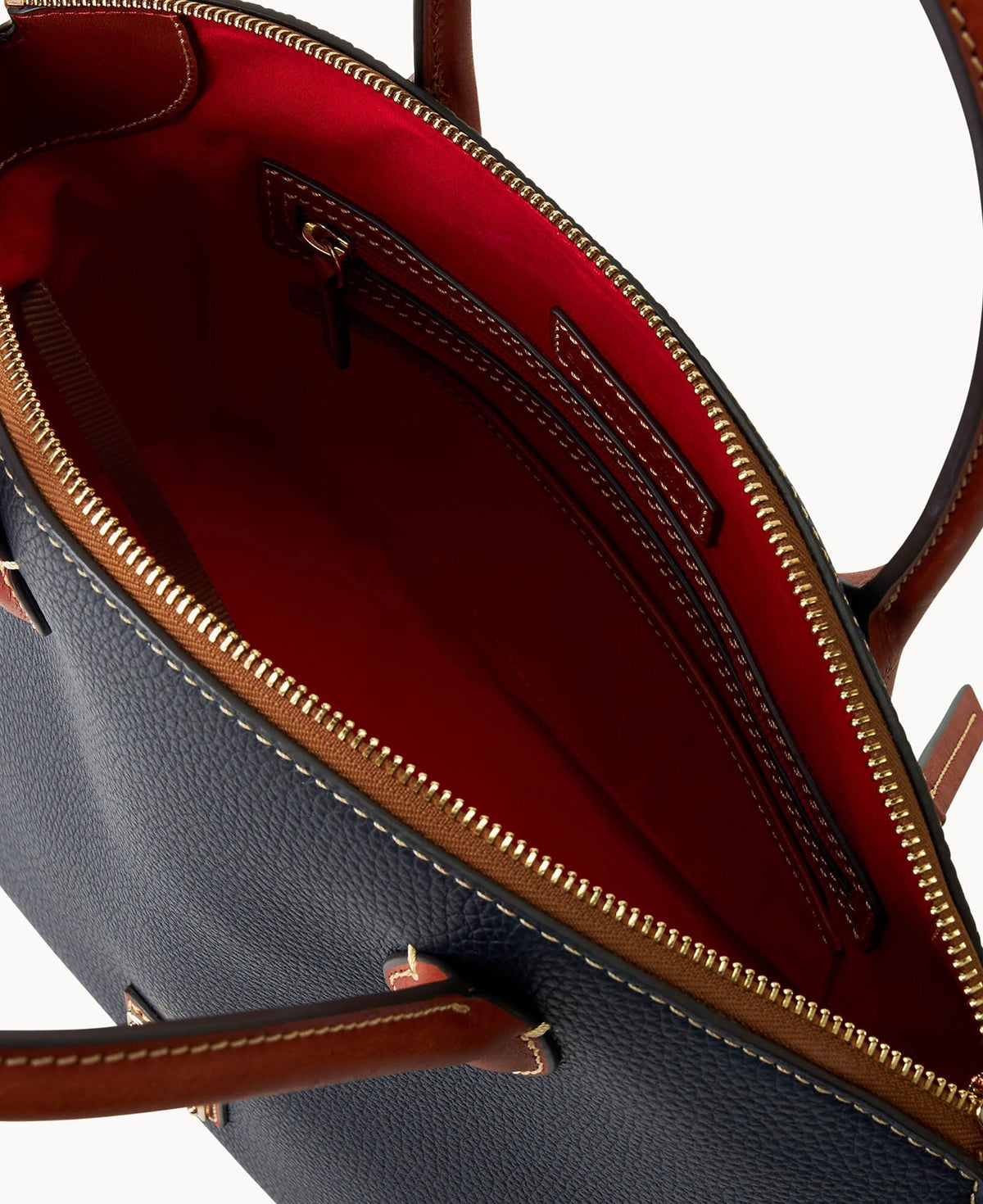 Pebble Grain Domed Satchel